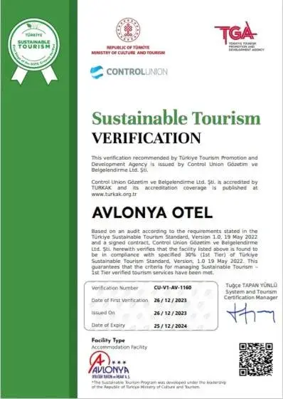 Logo/Certificate/Sign/Award in Avlonya Hotel