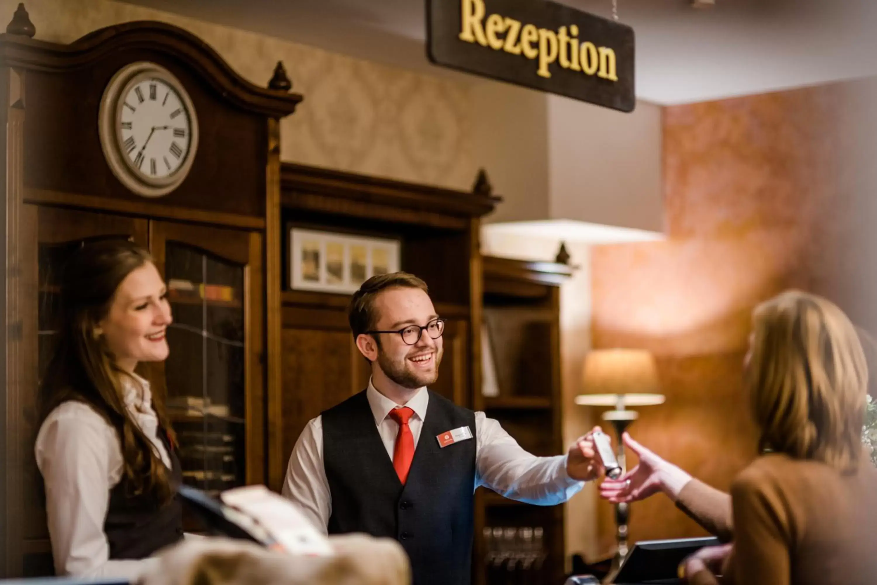 Lobby or reception in Romantik Hotel Scheelehof Stralsund