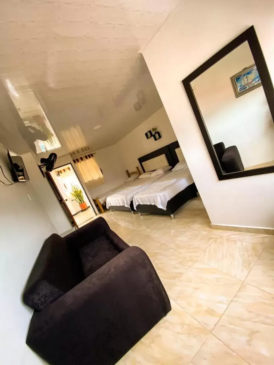 Quadruple Room in Hotel Mirador de Santa Bárbara Quadruple Room in Hotel Mirador de Santa Bárbara