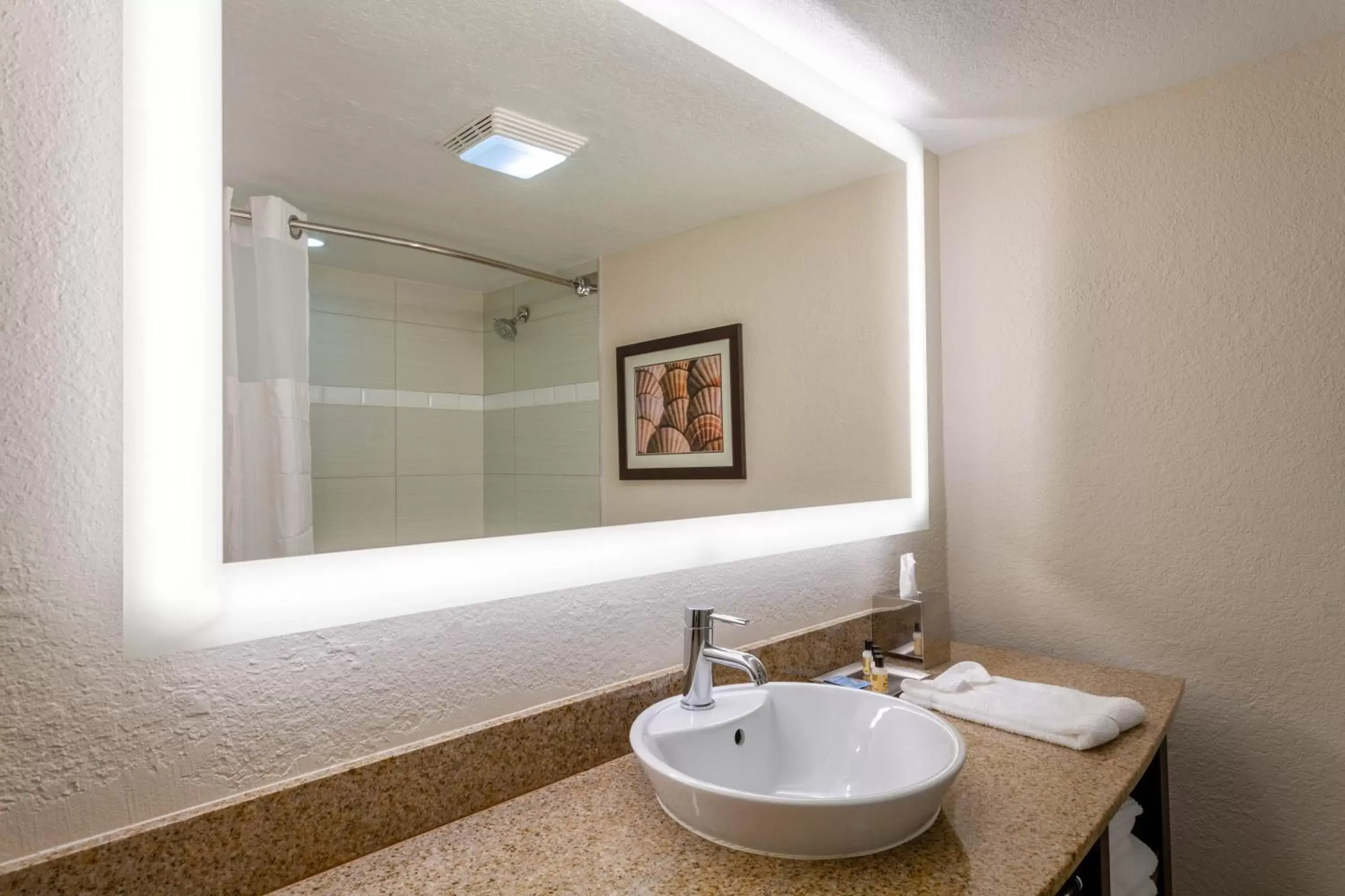 Bathroom in Wyndham Boca Raton Hotel