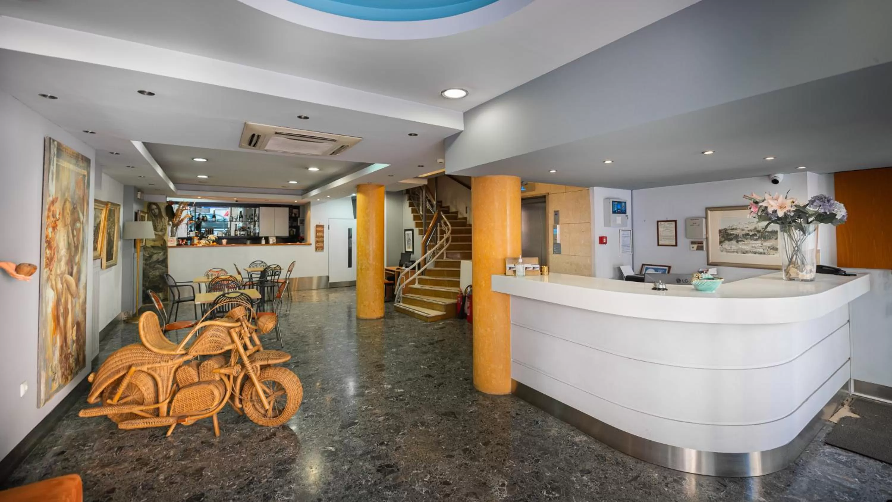 Lobby or reception in Diros Hotel