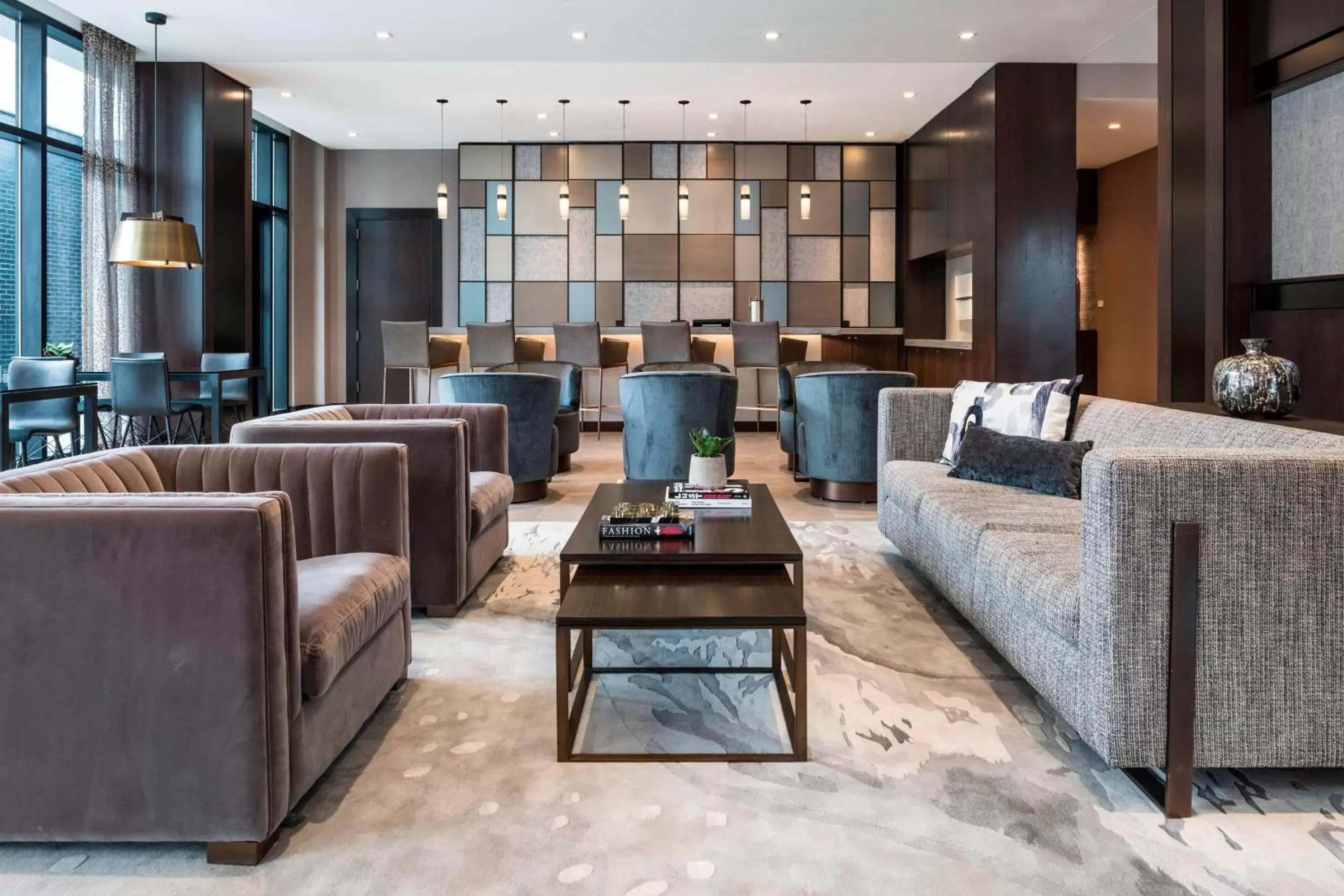 Lounge or bar, Lobby/Reception in AC Hotel by Marriott Boston Downtown