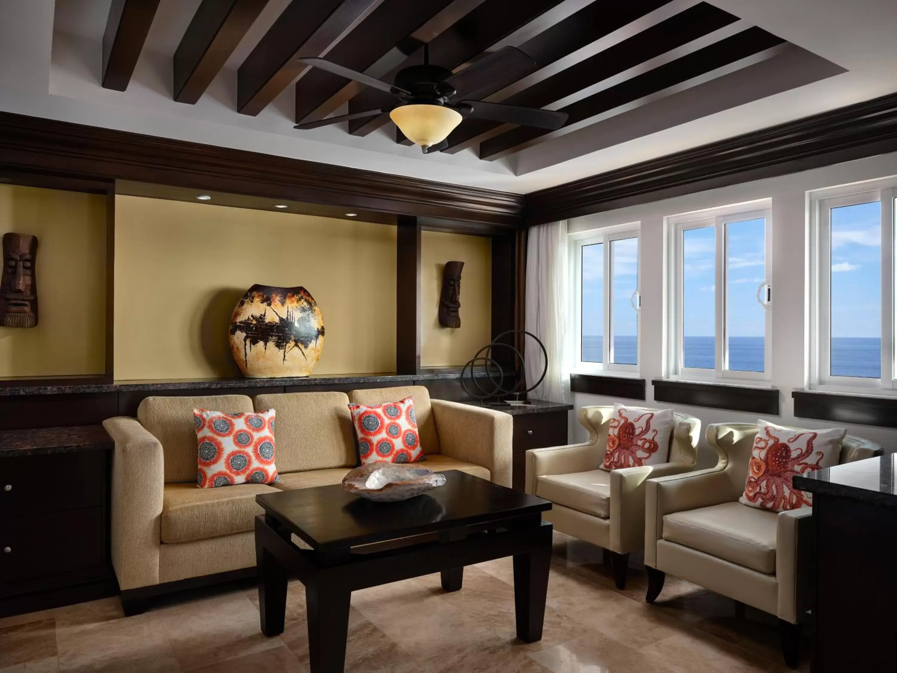 Living room, Seating Area in Hyatt Vacation Club at Sirena del Mar