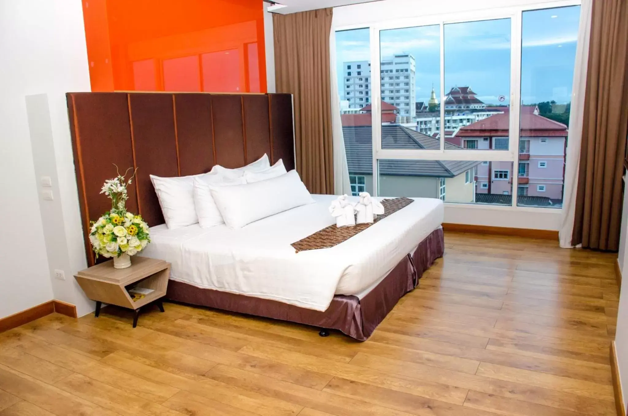 Bed in Prajaktra Design Hotel