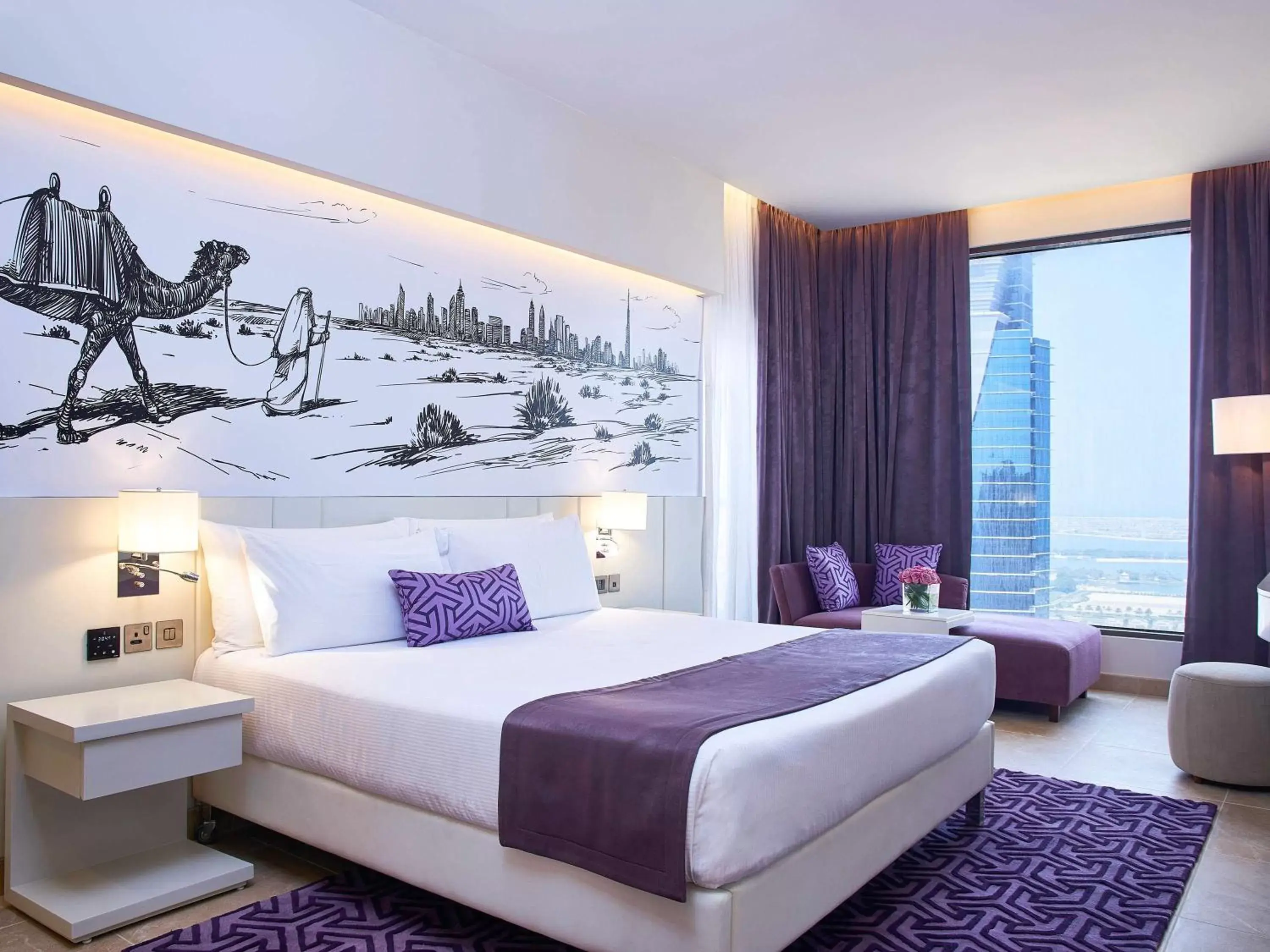 Photo of the whole room, Bed in Mercure Dubai Barsha Heights Hotel Suites