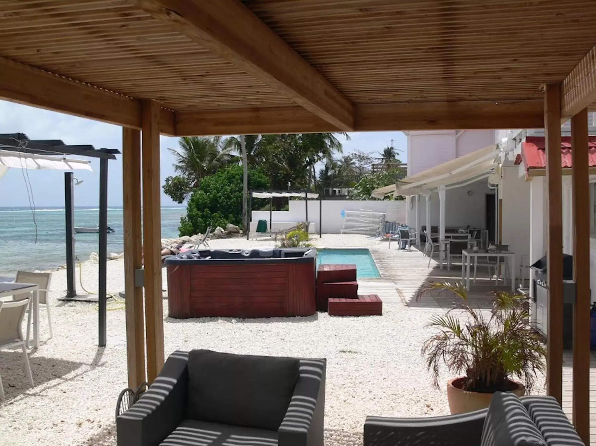 Pool view in Coco Beach Marie-Galante