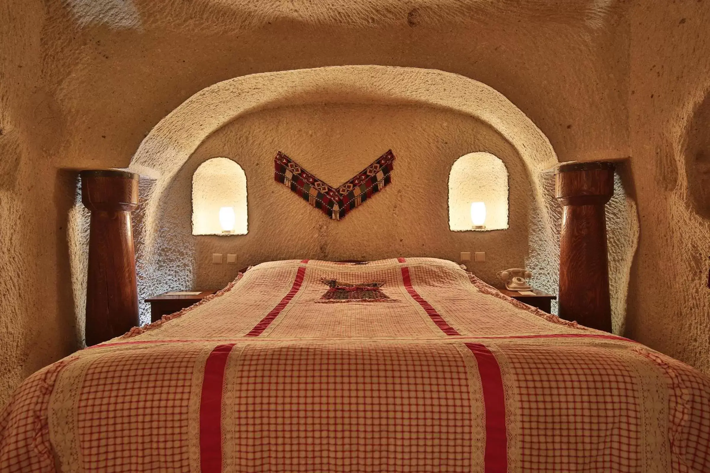 Bed in Cappadocia Cave Suites