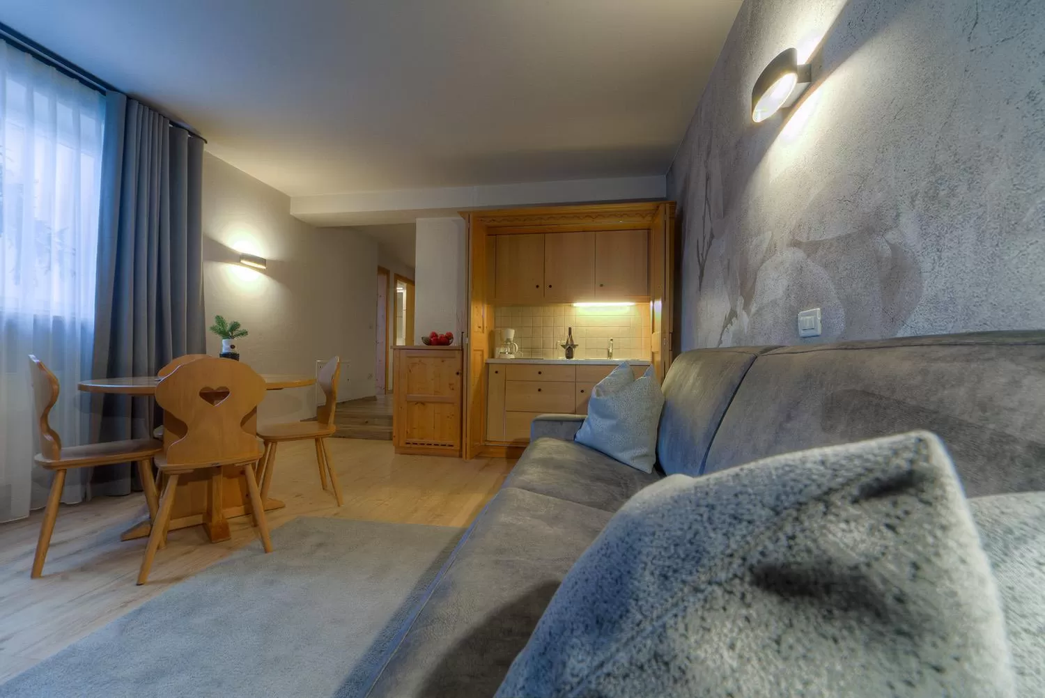 Living room in Eden Apartments