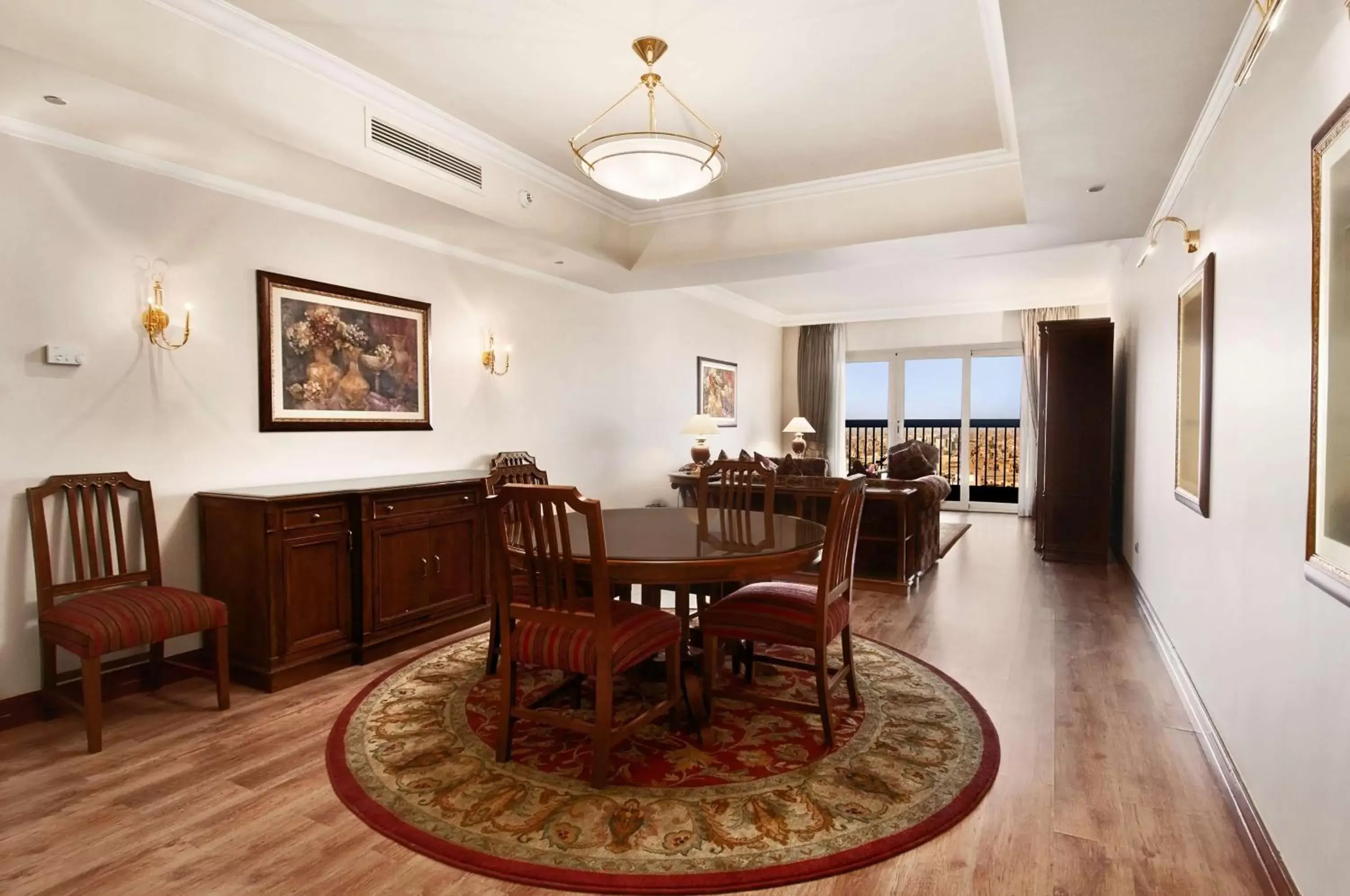 Living room, Dining Area in Hilton Cairo Zamalek Residences