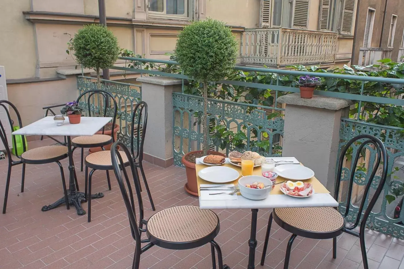 Balcony/Terrace in Hotel Torino Porta Susa