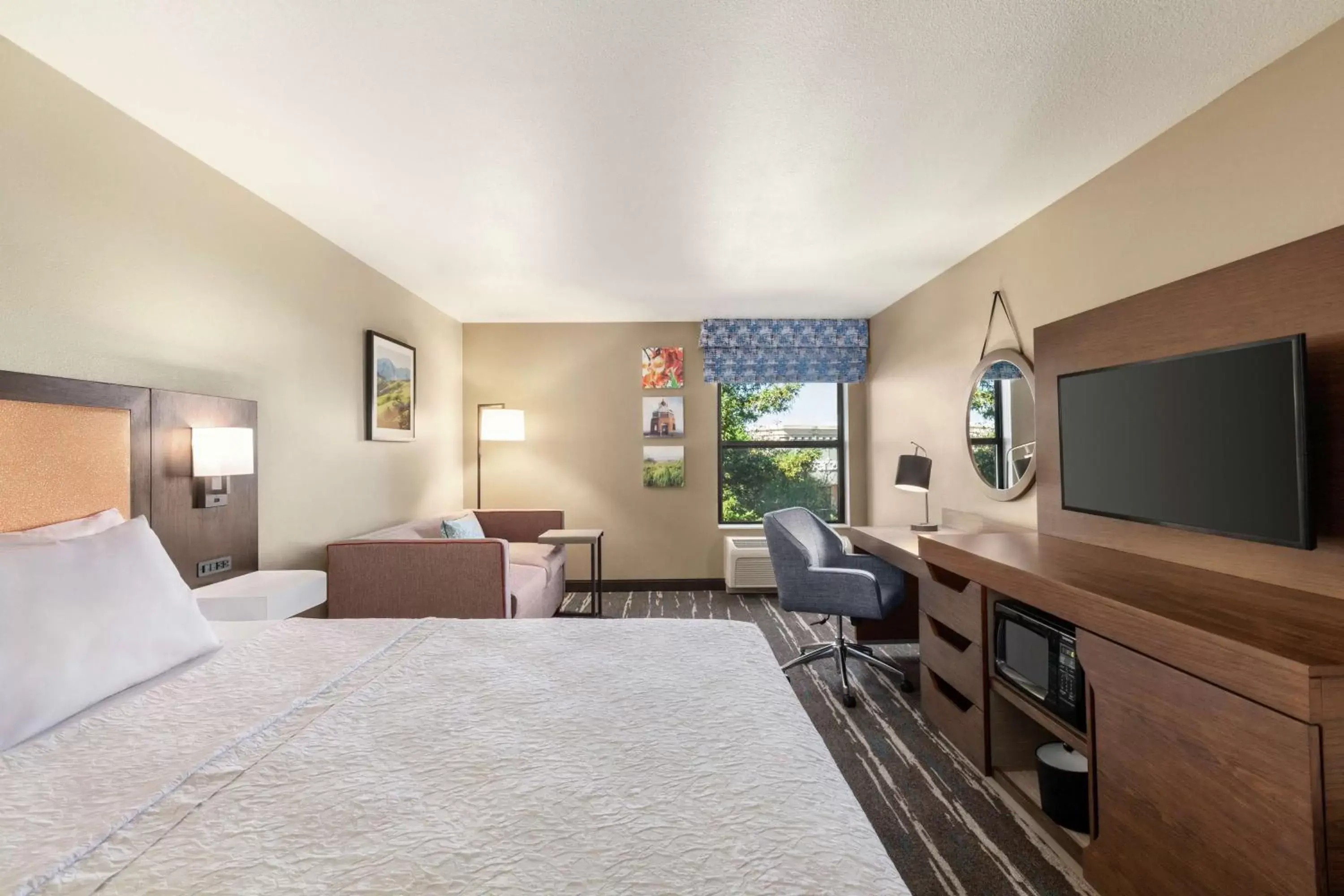 Bedroom, TV/Entertainment Center in Hampton Inn Tracy