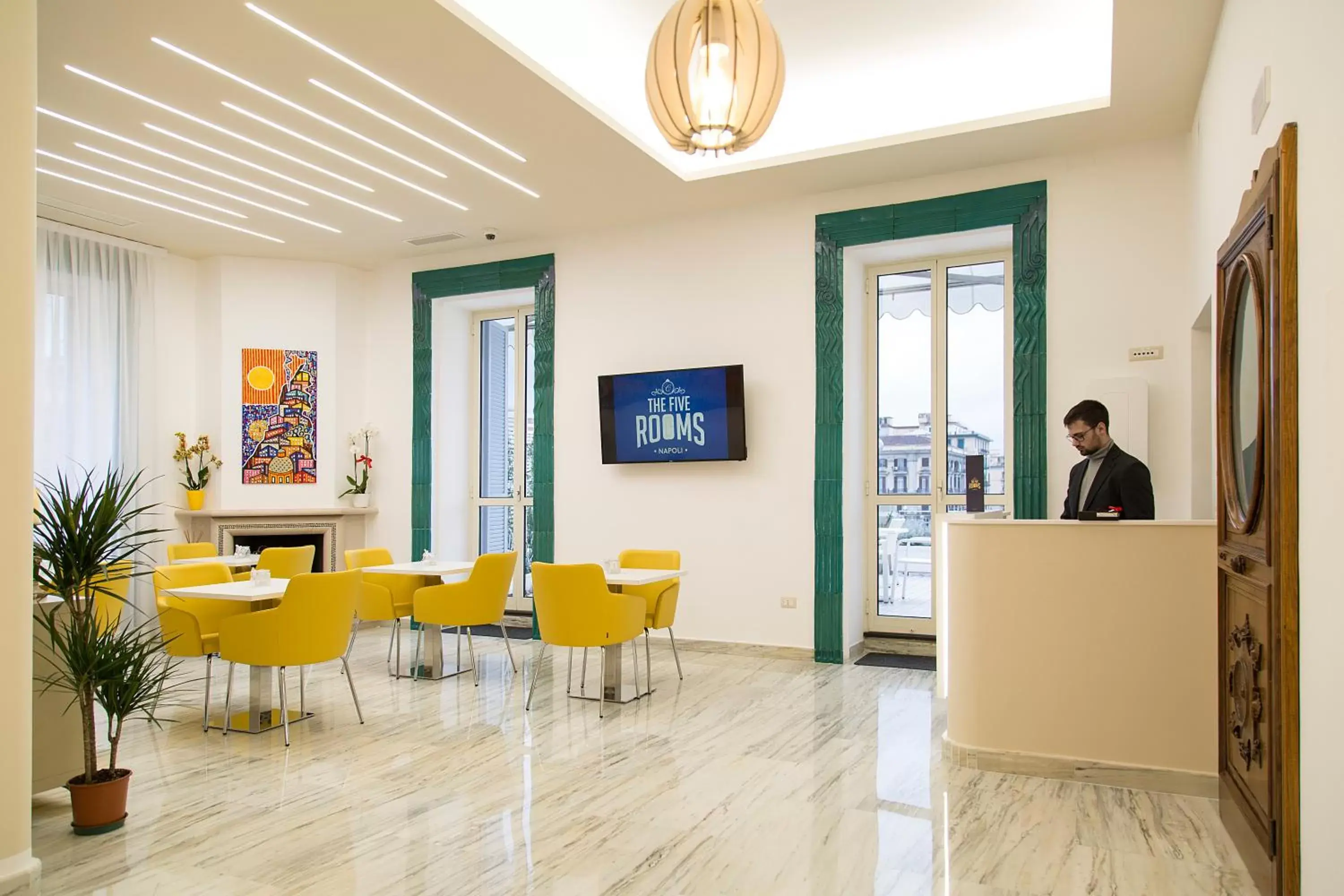 Lobby or reception in The Five Rooms Napoli
