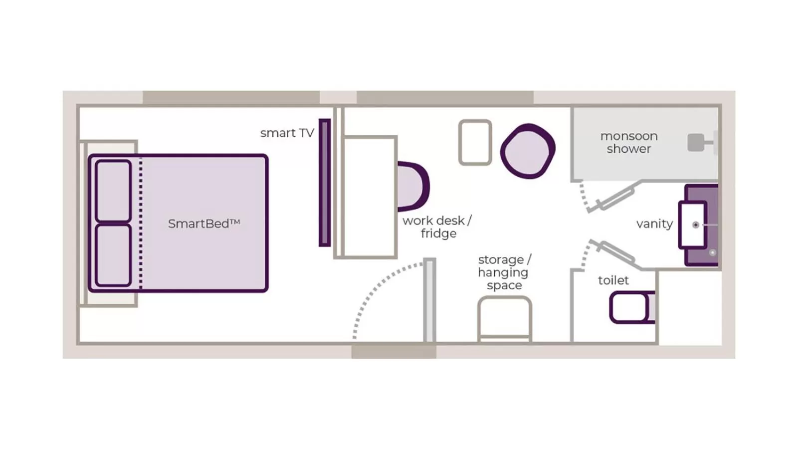 Floor plan in YOTELAIR Istanbul Airport, Duty free - International Transit area