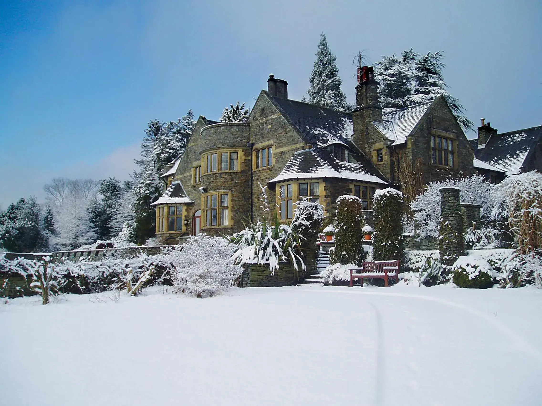 Facade/entrance, Winter in Cragwood Country House Hotel