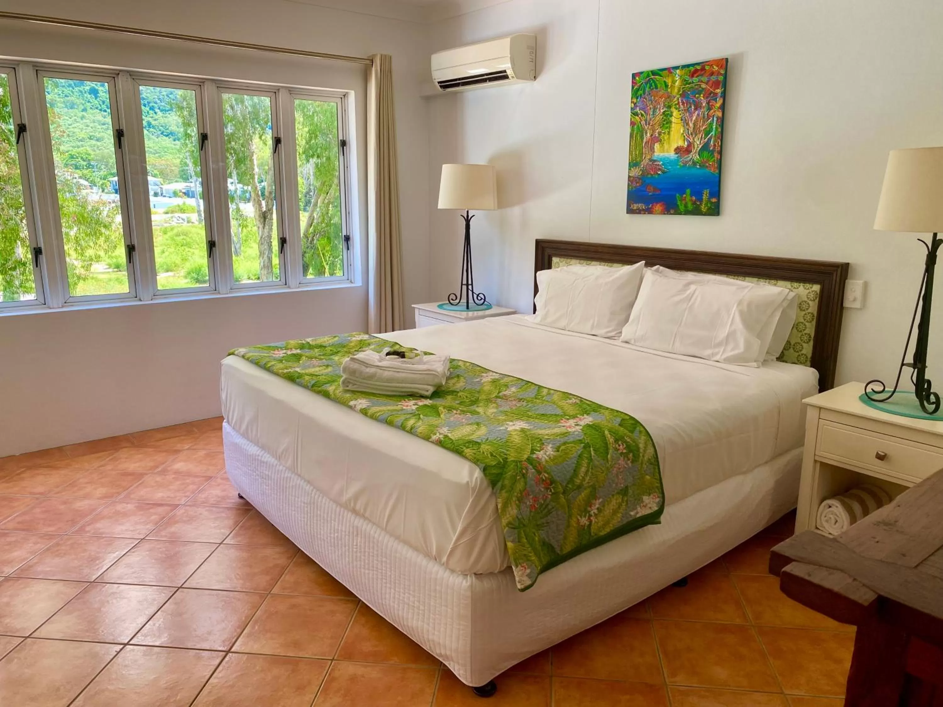 Bed in BeachView Apartments at Villa Paradiso