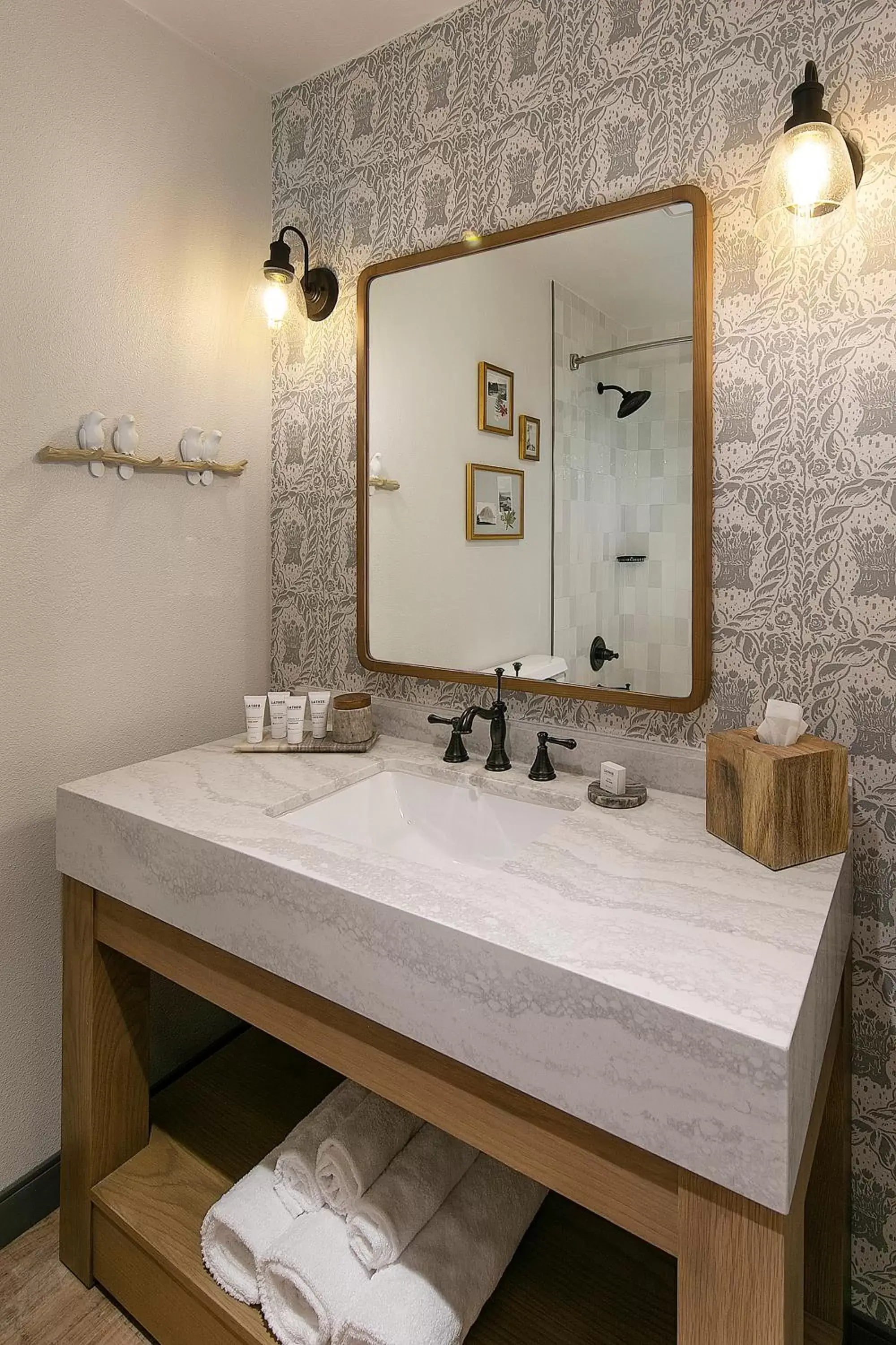 Bathroom in Fireside Inn on Moonstone Beach