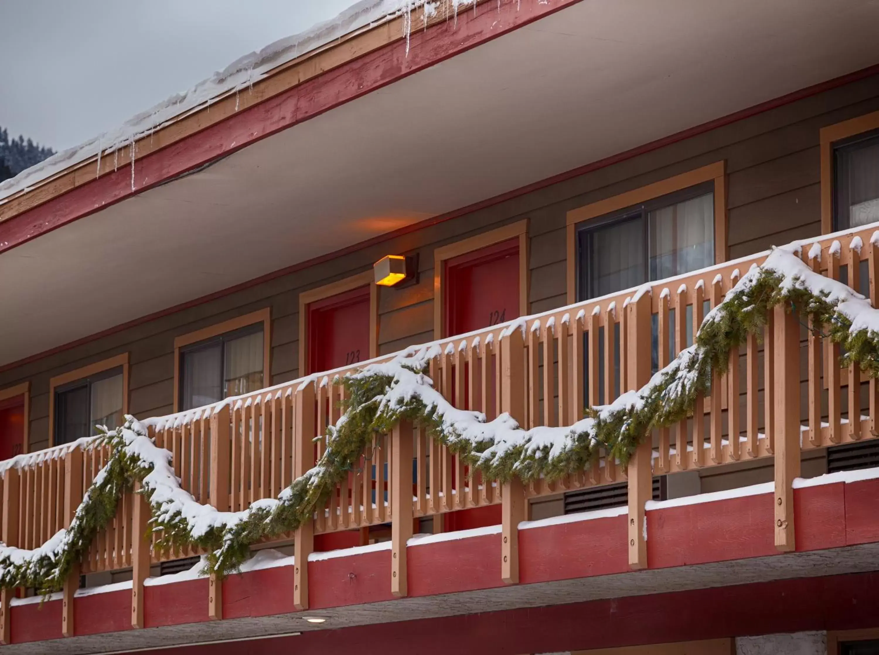 Winter, Balcony/Terrace in Antler Inn