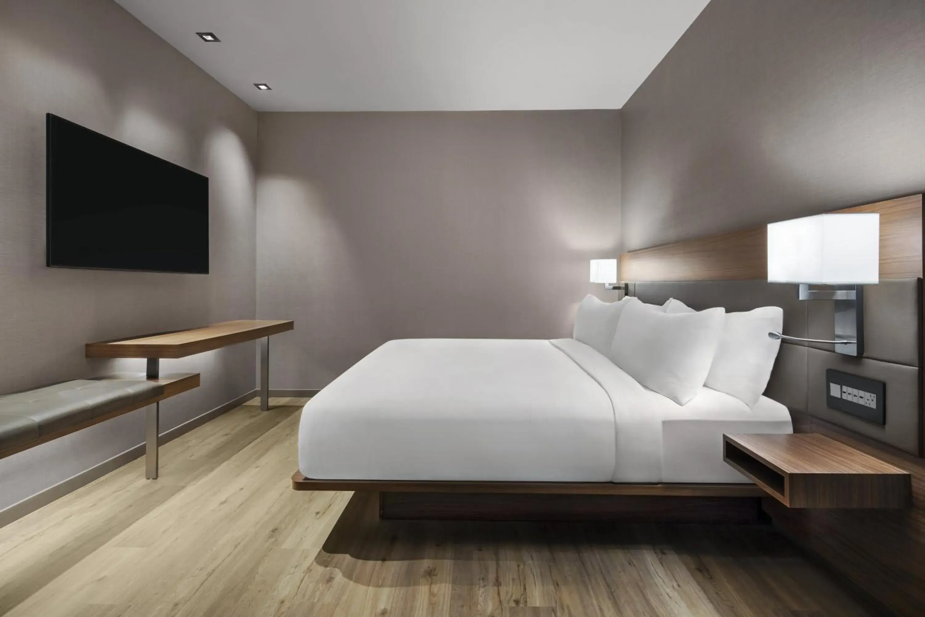 Bedroom, Bed in AC Hotel by Marriott Lansing University Area