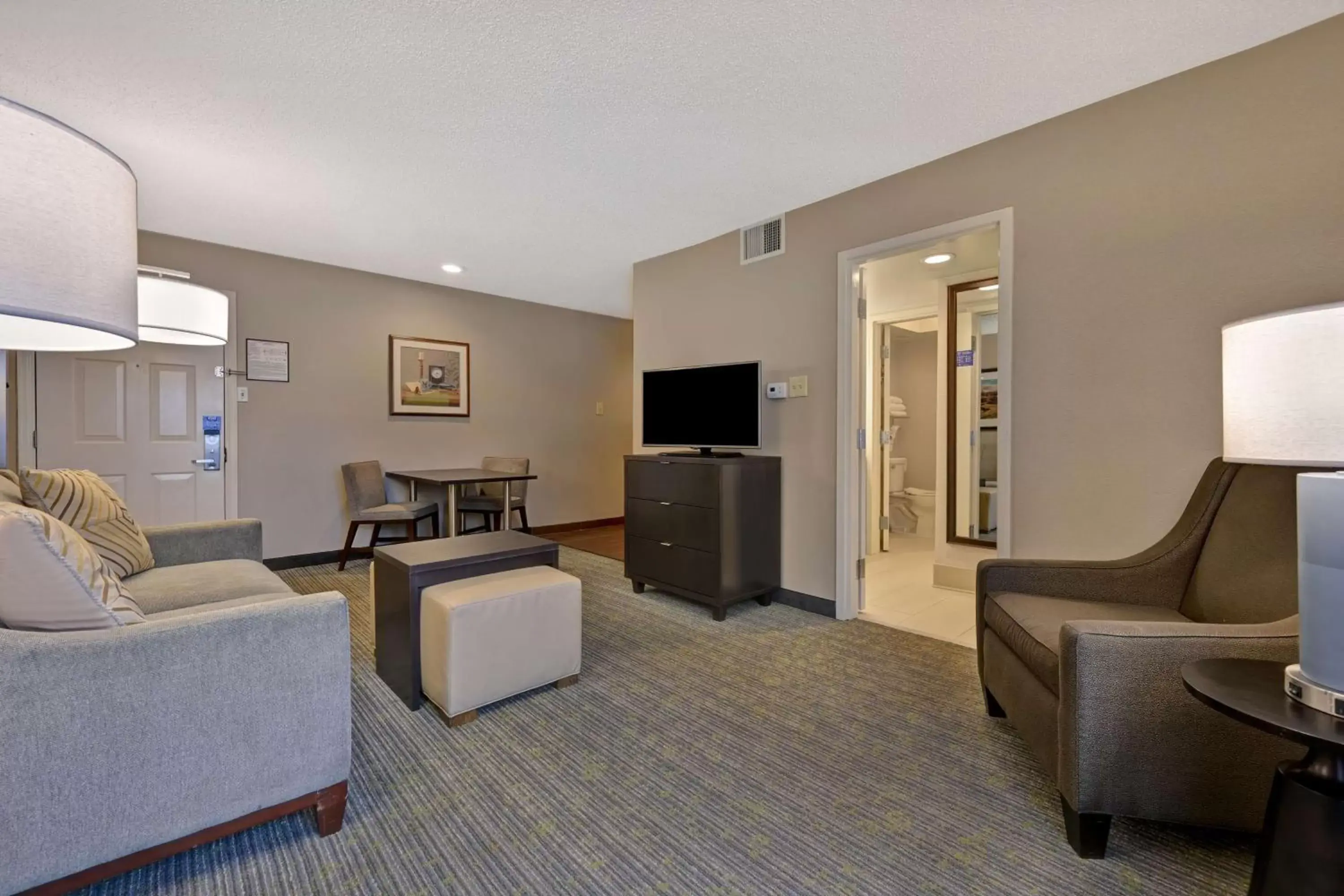 Living room, Seating Area in Homewood Suites by Hilton Boulder