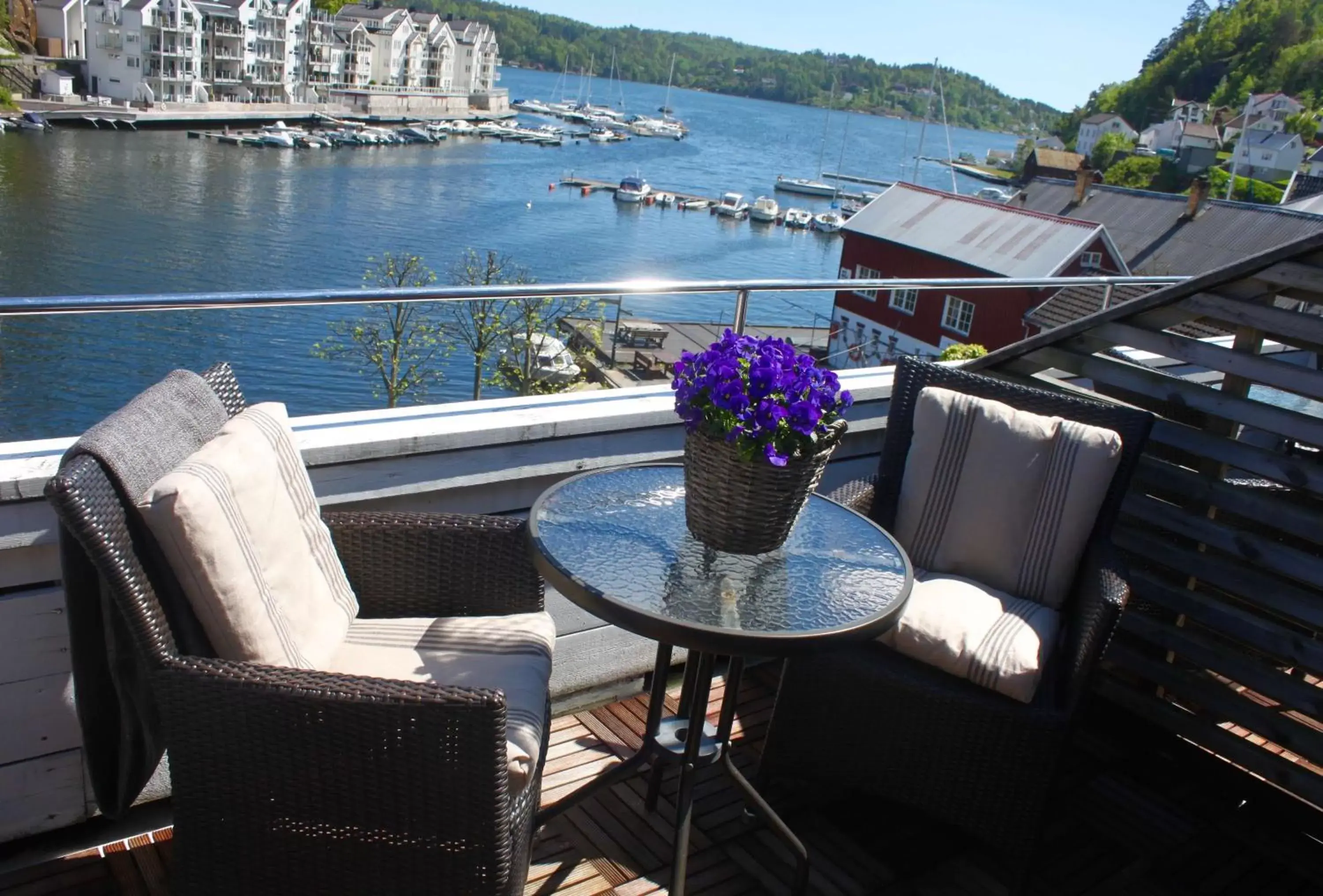 Balcony/Terrace in Tvedestrand Fjordhotell - Unike Hoteller