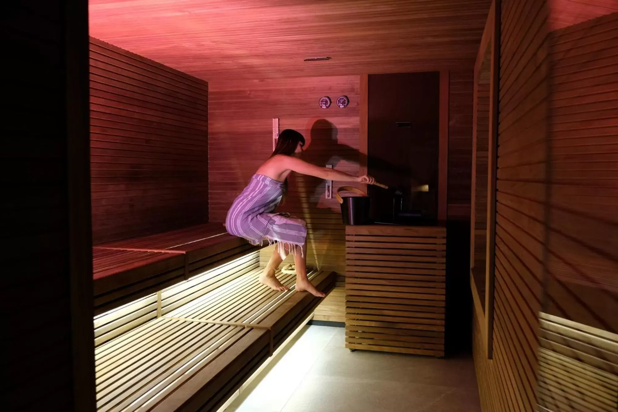 Sauna in La Roccia Wellness Hotel