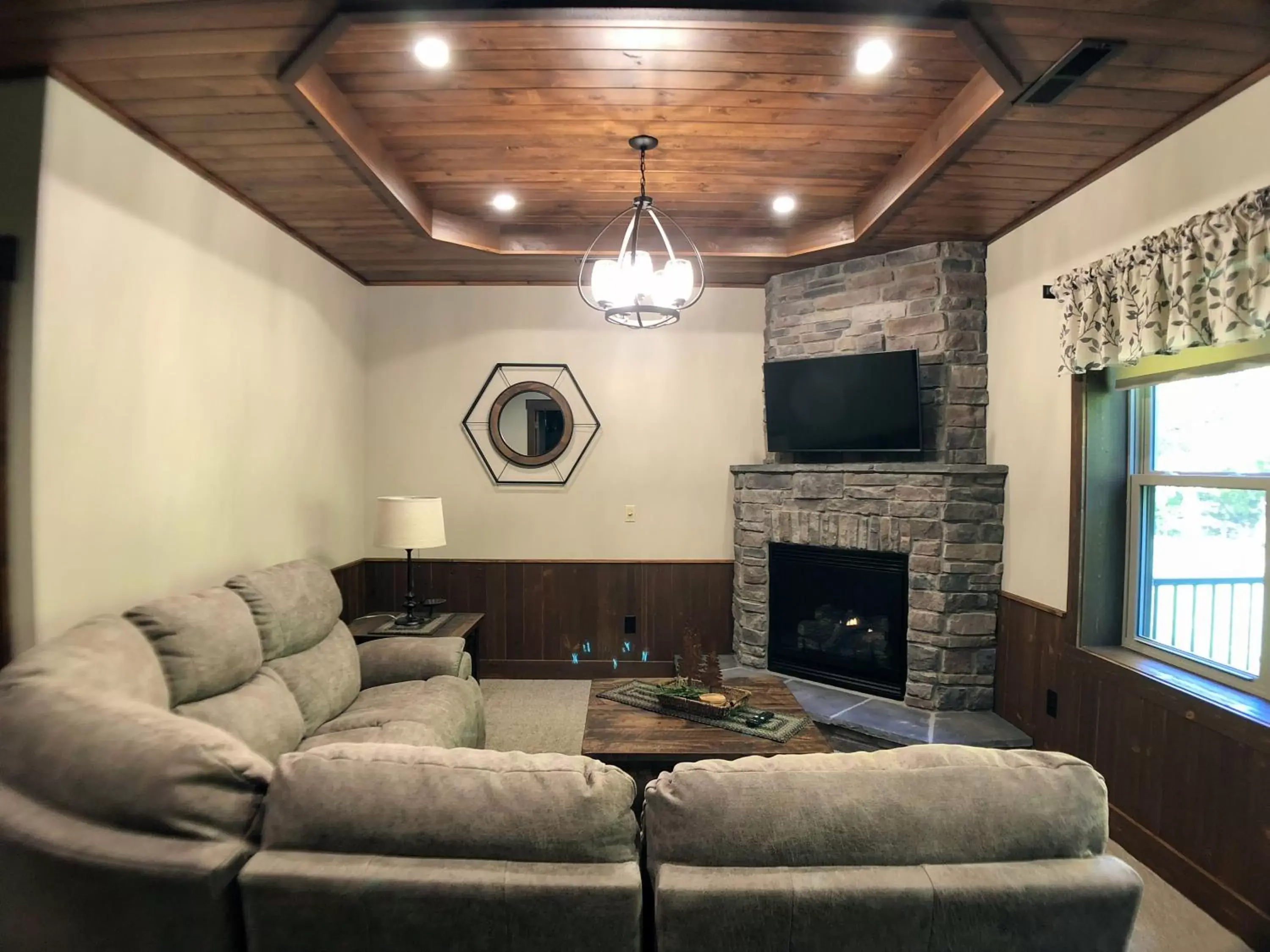 Seating Area in Sojourner's Lodge & Log Cabin Suites