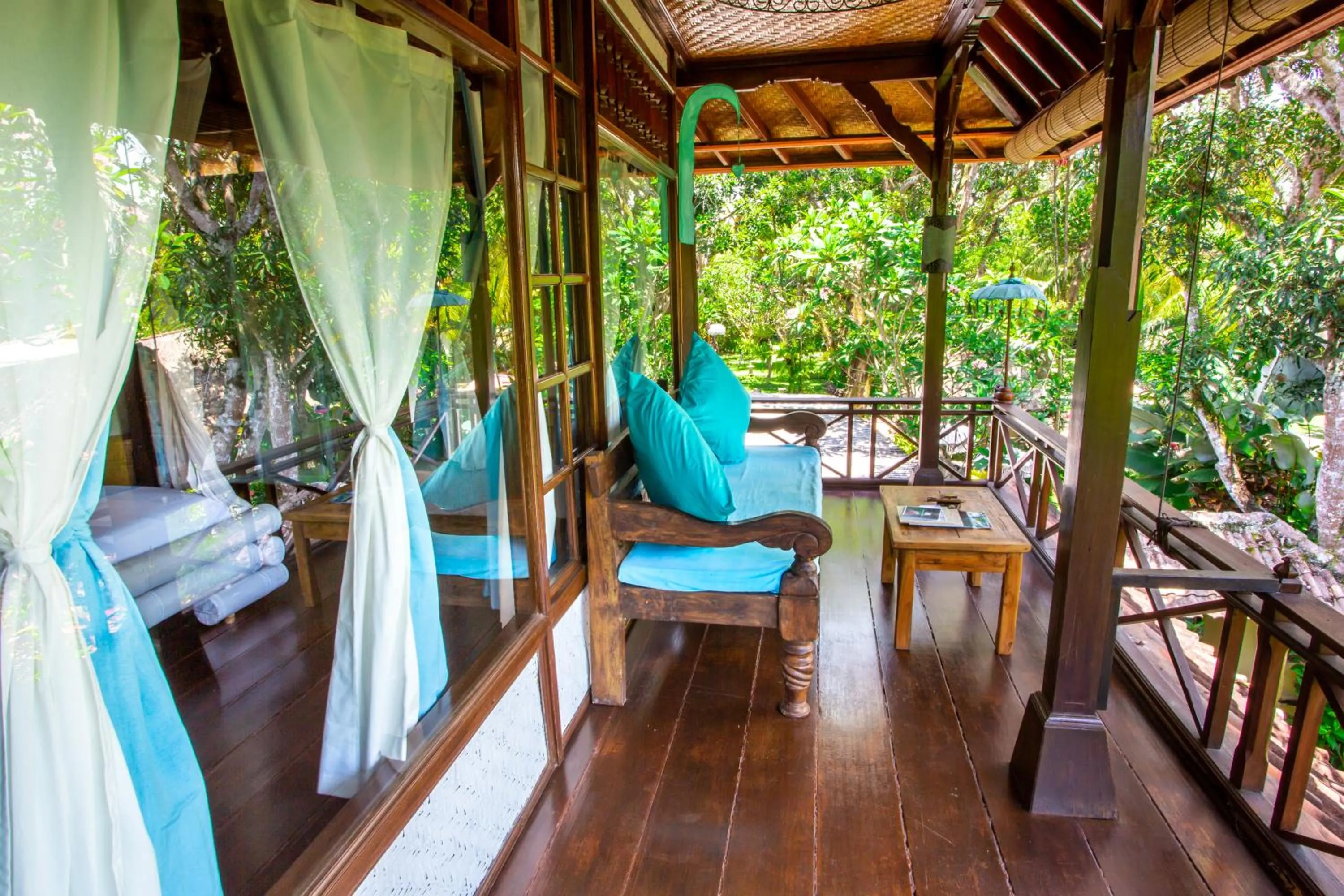 Balcony/Terrace in Swasti Eco Cottages