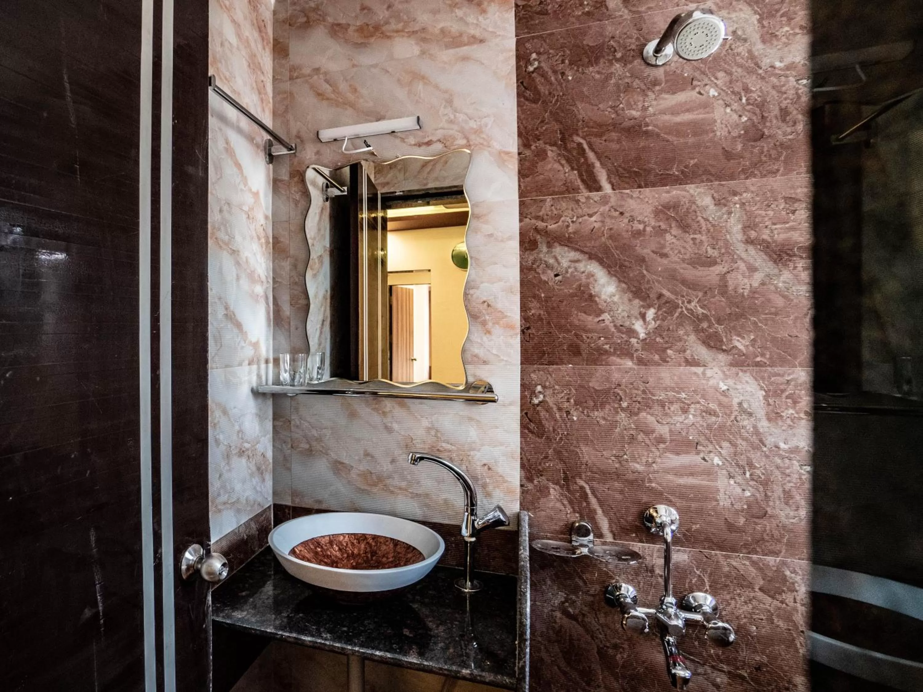 Shower, Bathroom in Pooja Villa Suites-Rooms and Pool, Igatpuri