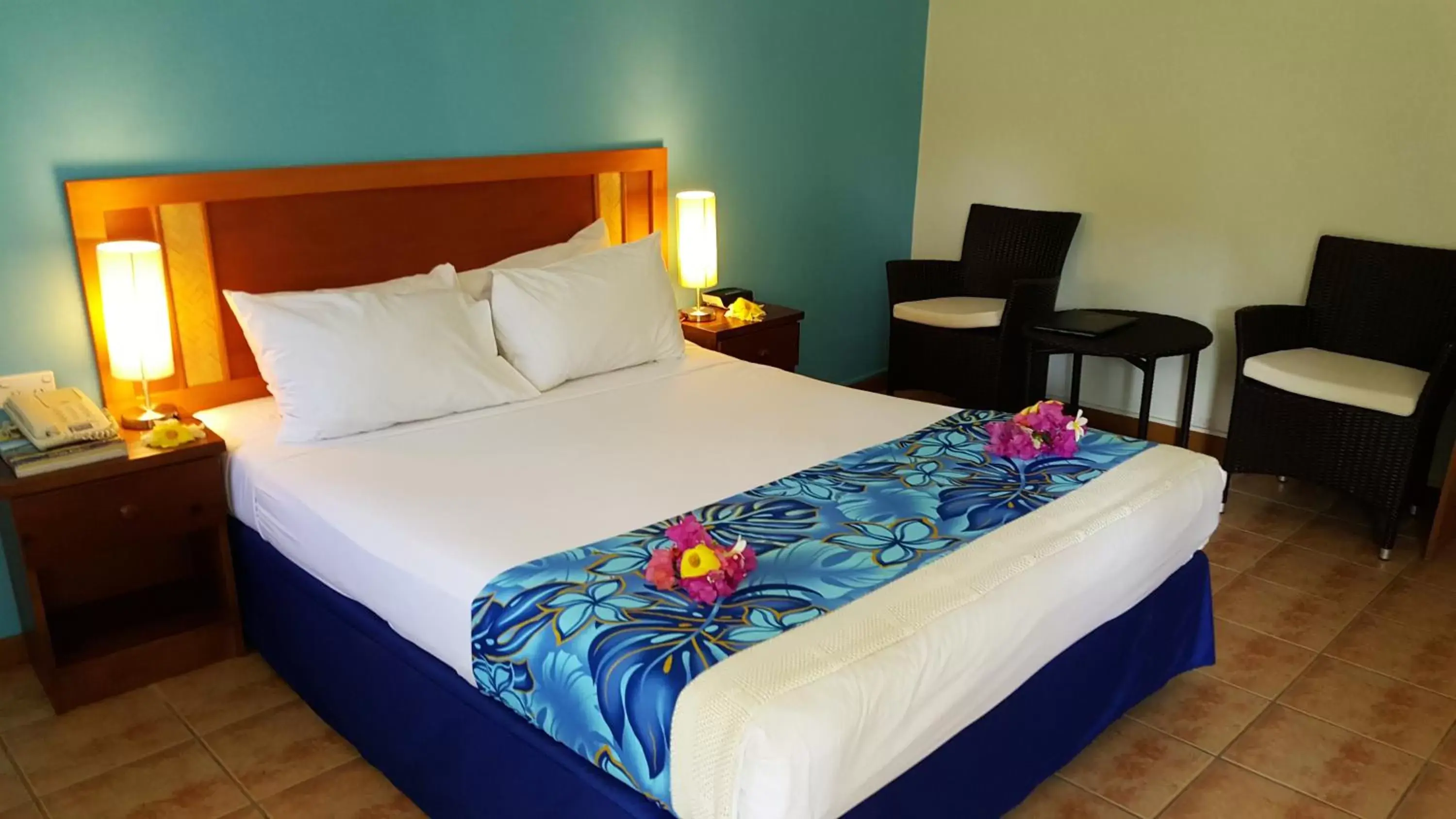 Bed in Hexagon International Hotel, Villas & Spa