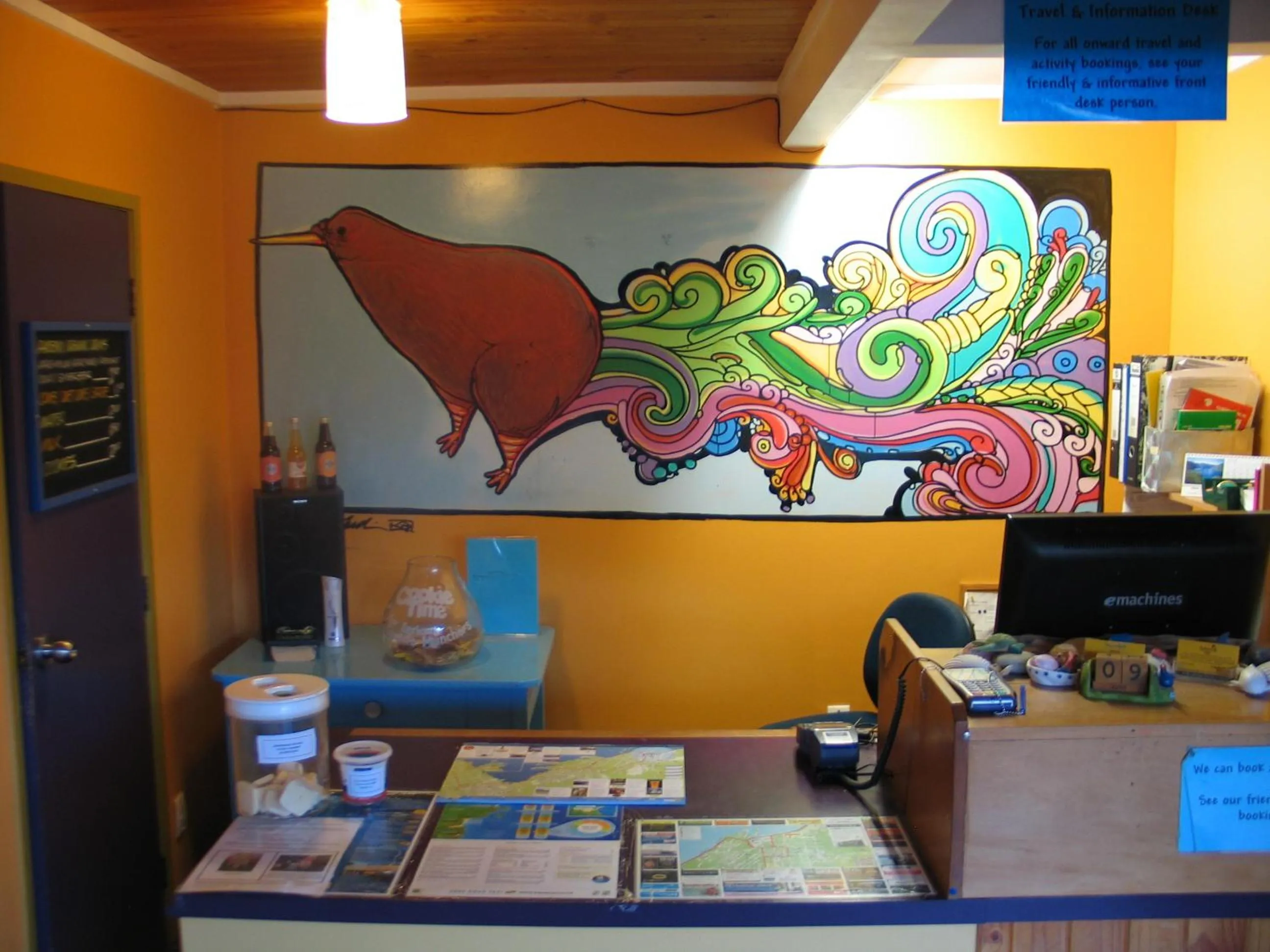 Lobby or reception in Tasman Bay Backpackers