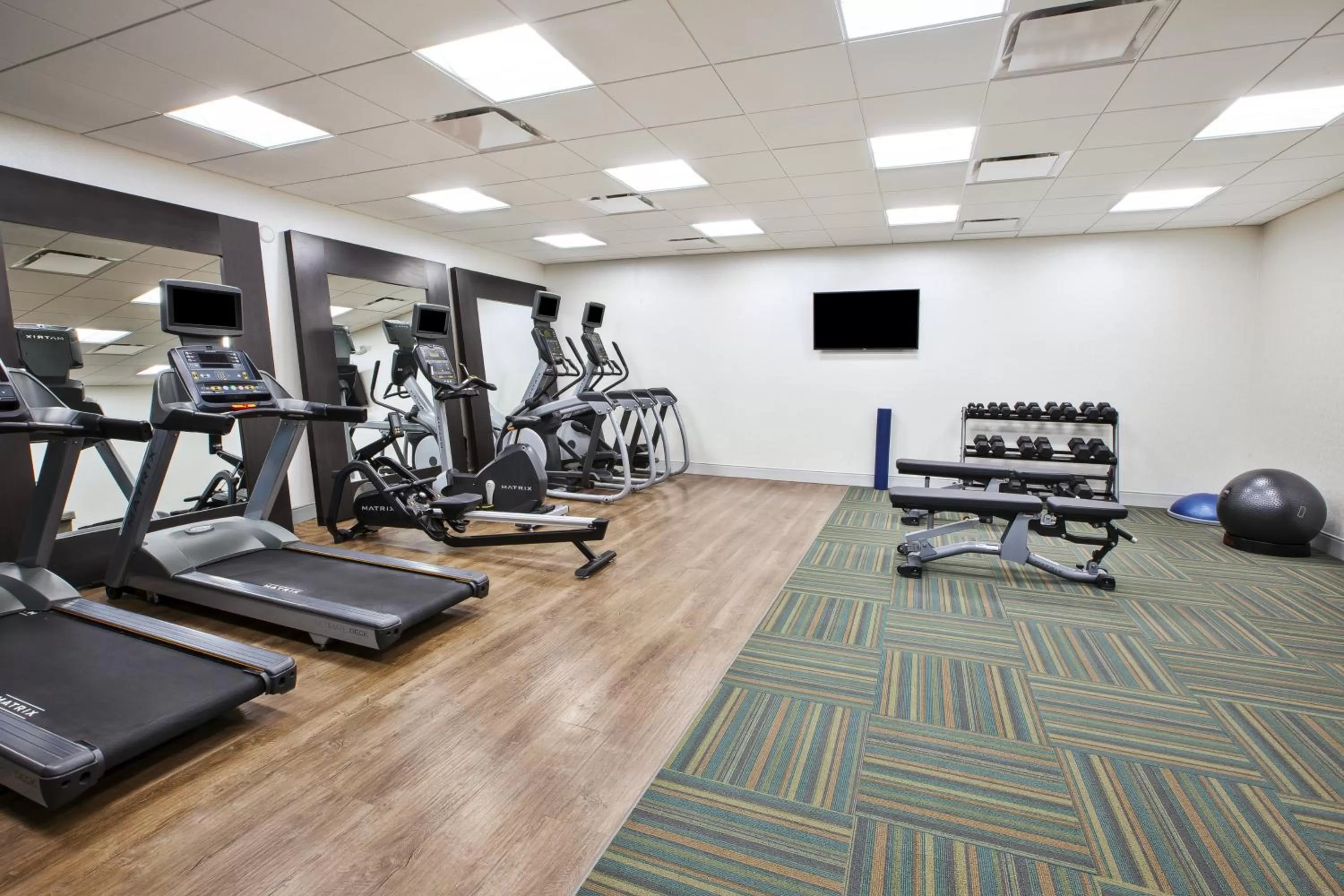 Fitness centre/facilities in Holiday Inn Express & Suites Okemos - University Area by IHG
