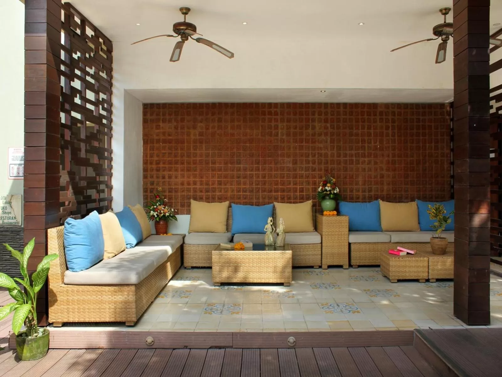 Seating area in AlamKulkul Boutique Resort
