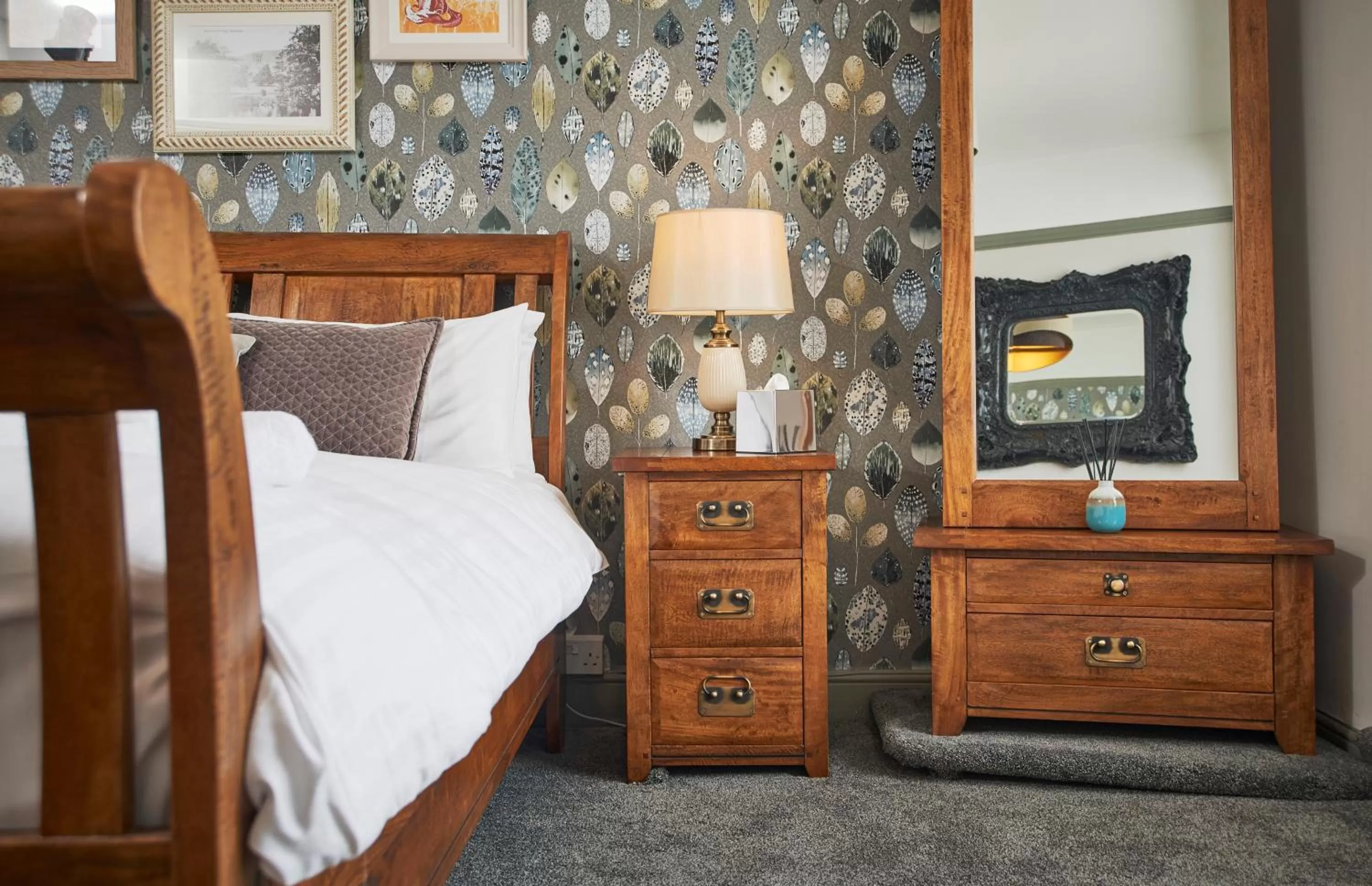 Bed in The Angel Inn Hotel