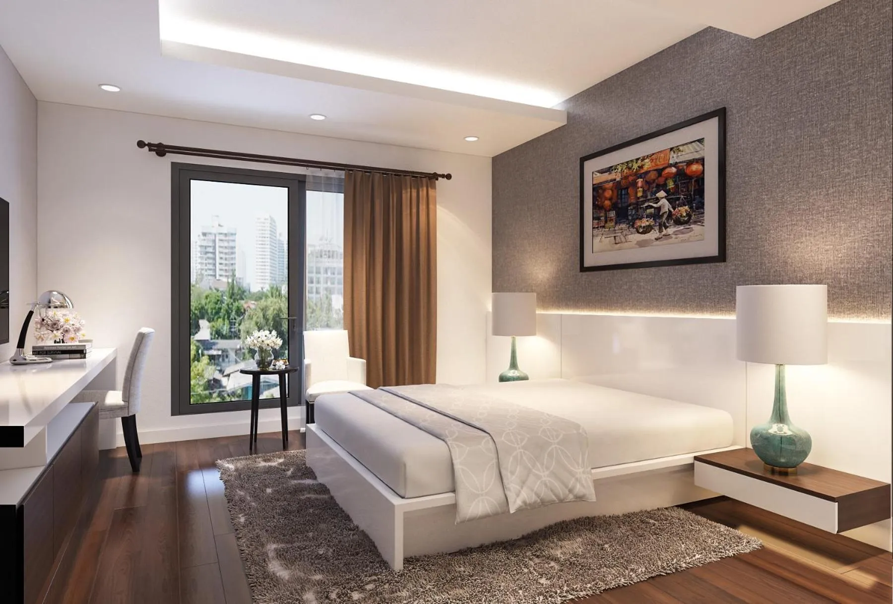 Photo of the whole room, Bed in Ha Noi Hotel near Tan Son Nhat International Airport