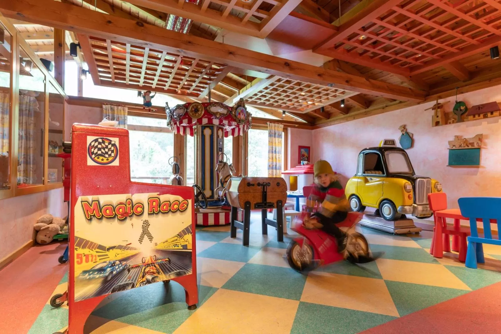 Children play ground in Hotel Restaurant Südrast Dreiländereck