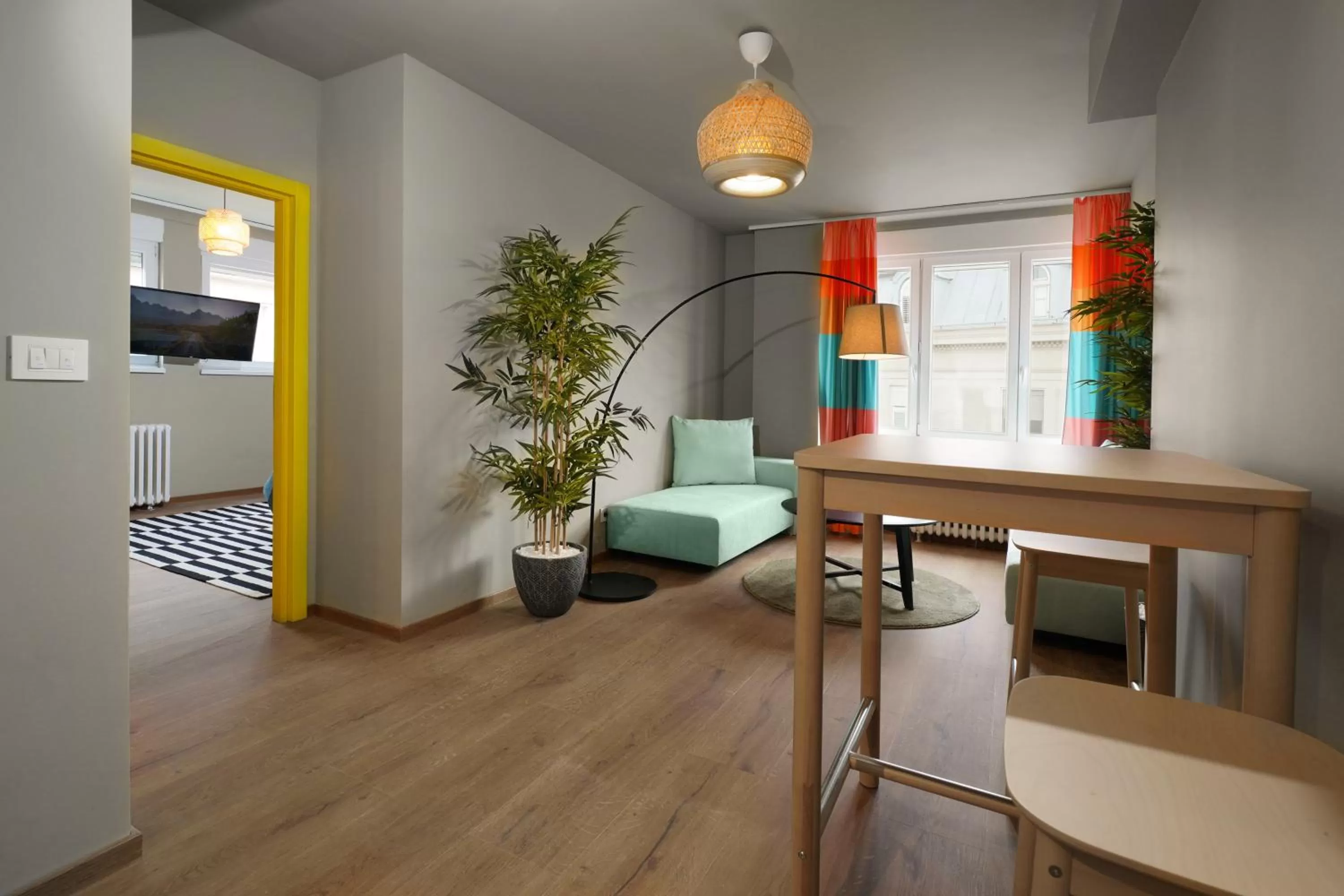 Living room, Kitchen/Kitchenette in Tulum Apart Center Belgrade