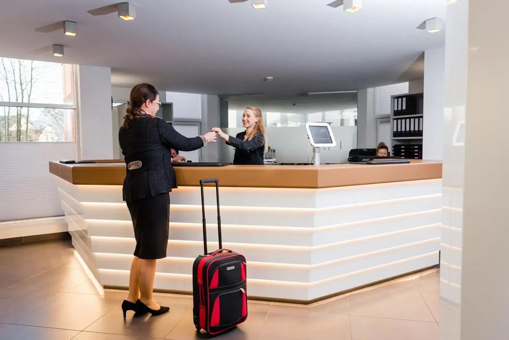 Lobby or reception in Hotel Alte Werft