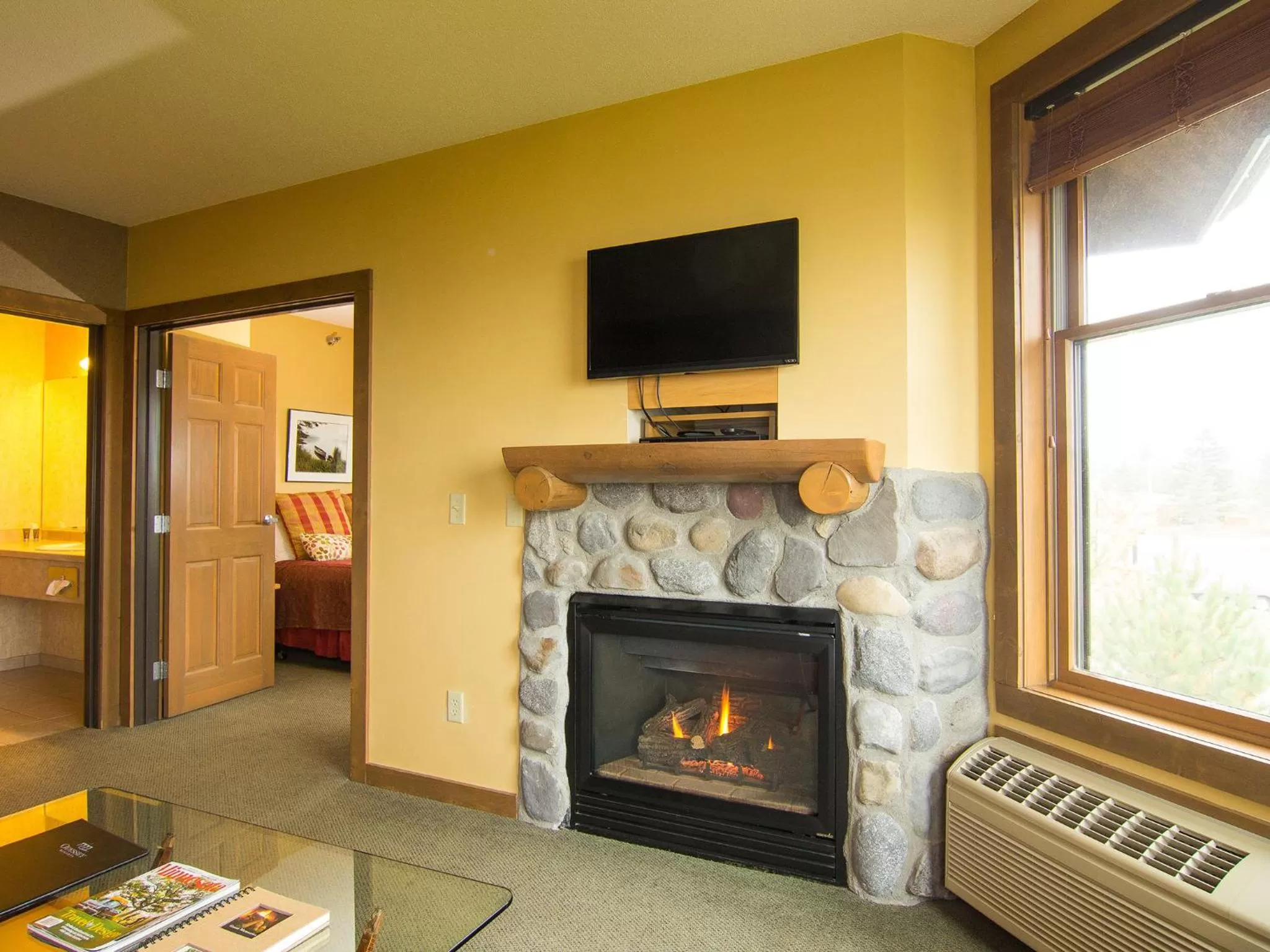 Decorative detail, TV/Entertainment Center in Grand Superior Lodge
