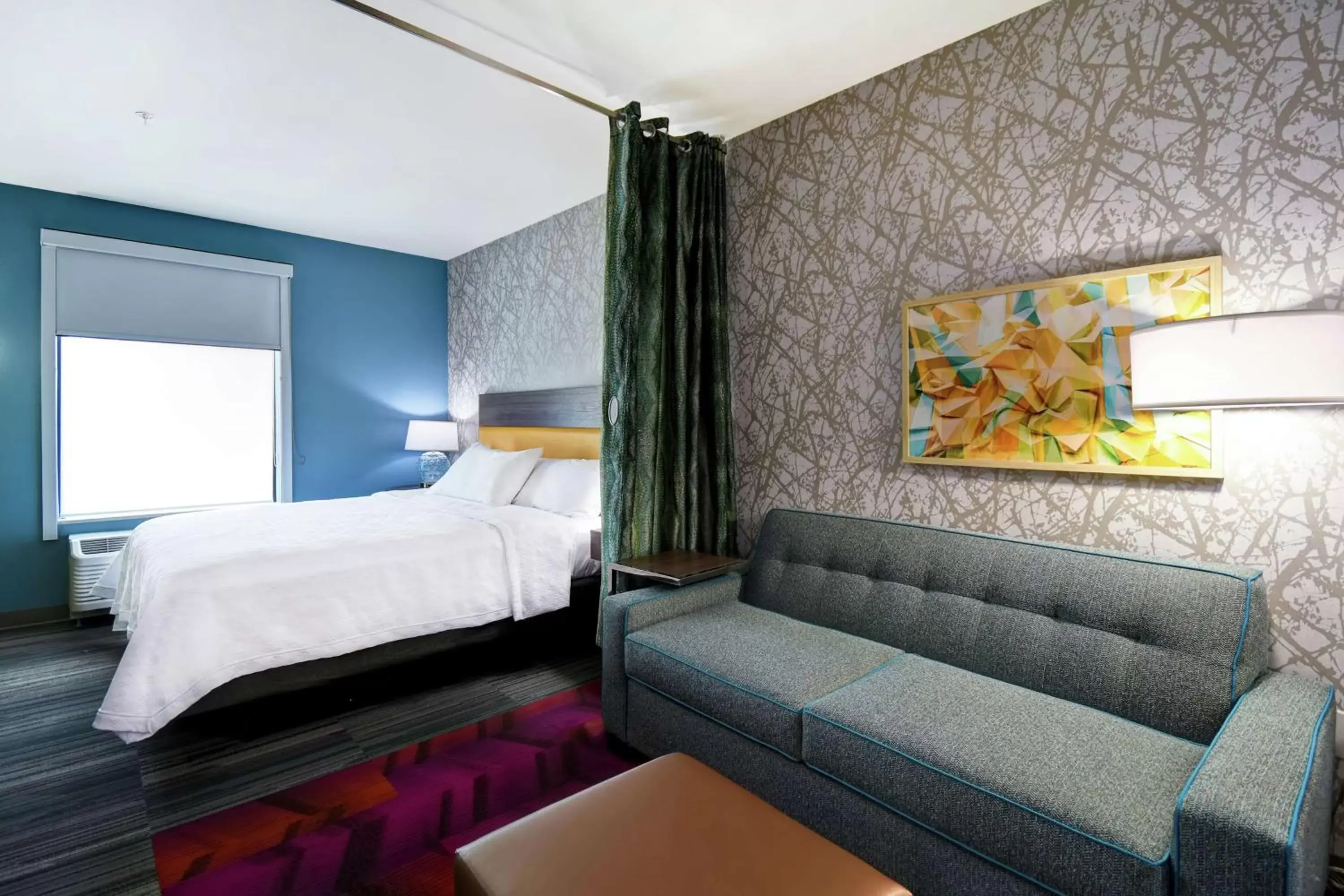 Living room, Bed in Home2 Suites By Hilton Fort Worth Fossil Creek Living room, Bed in Home2 Suites By Hilton Fort Worth Fossil Creek