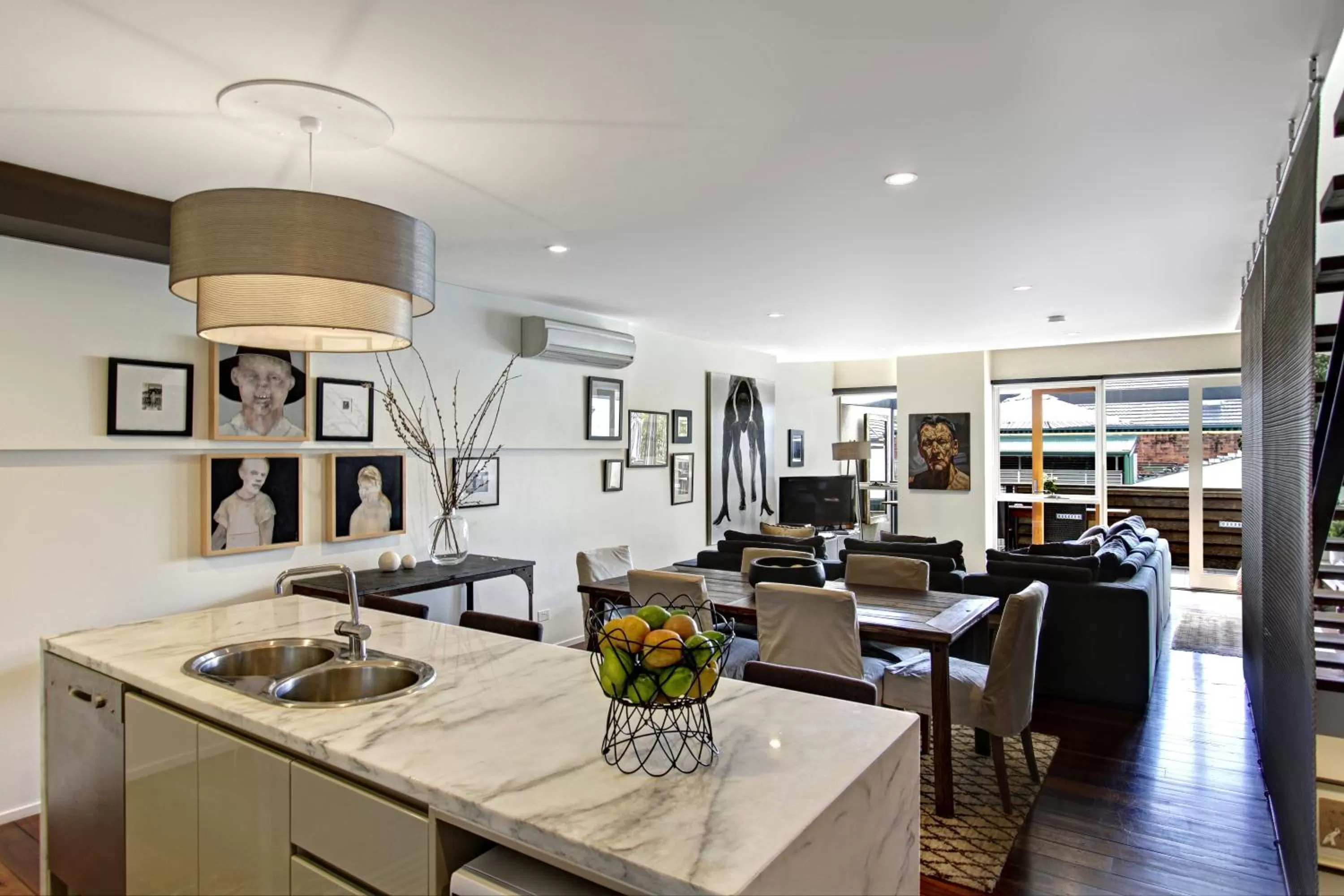 Living room in Byron Butter Factory Apartments