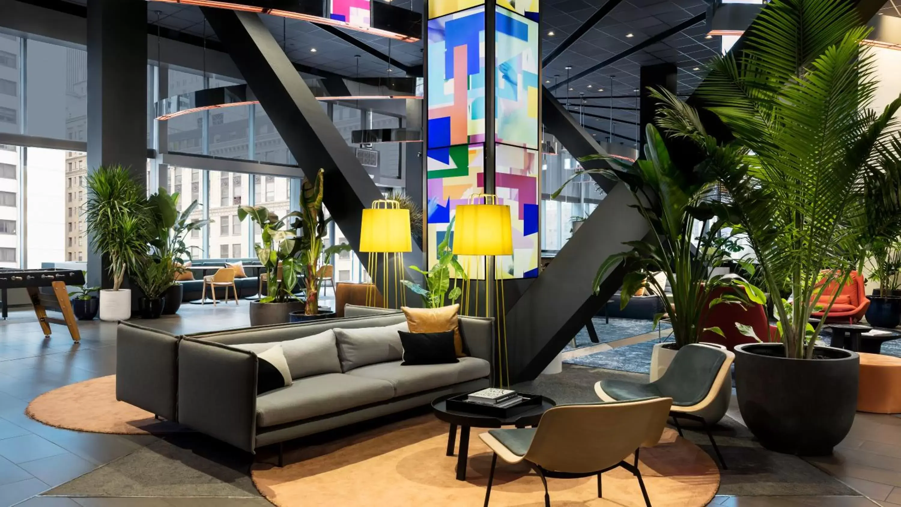 Lounge or bar, Lobby/Reception in M Social Hotel Times Square New York