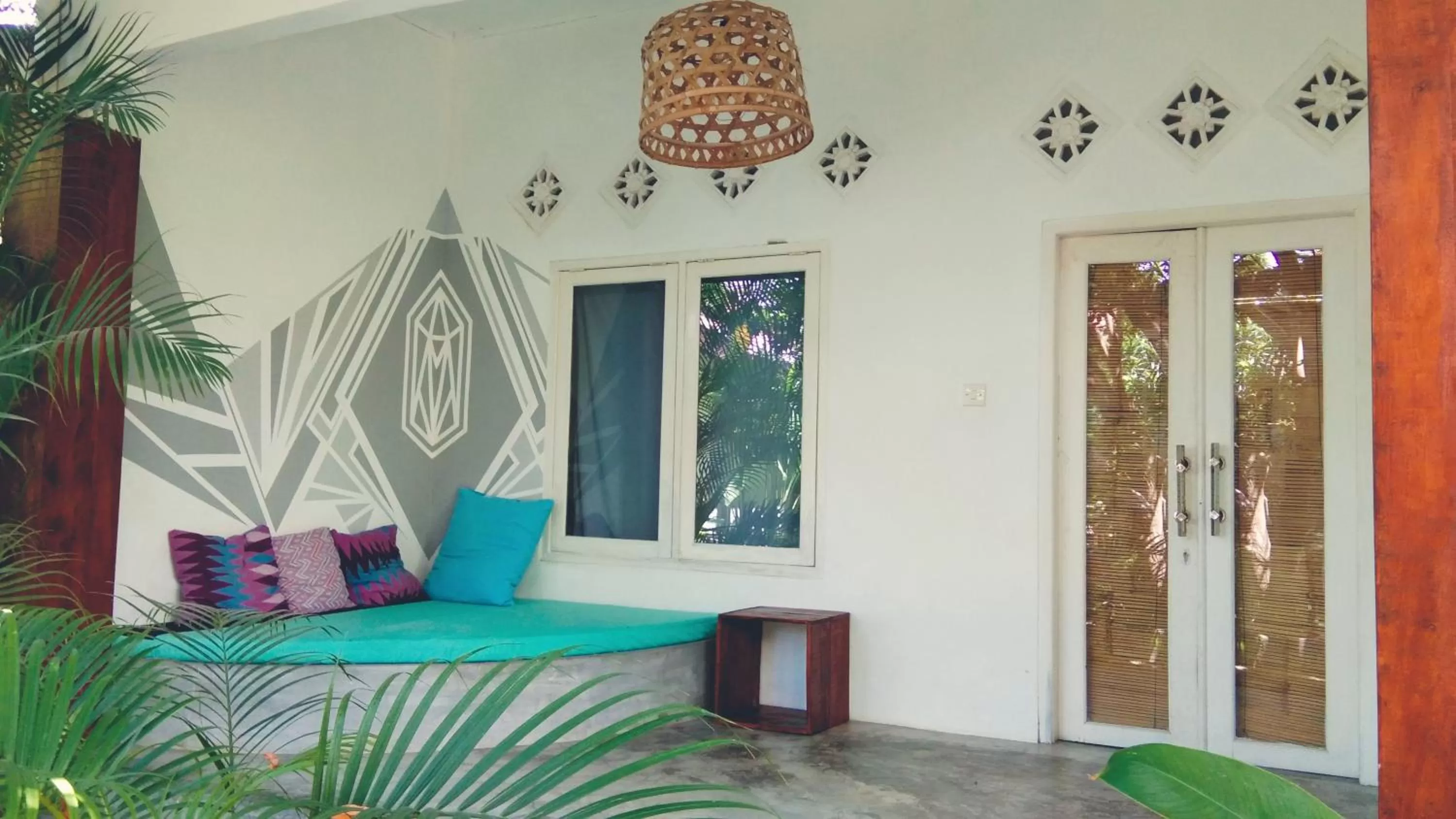 Patio, Bed in Café des Arts Gili Air