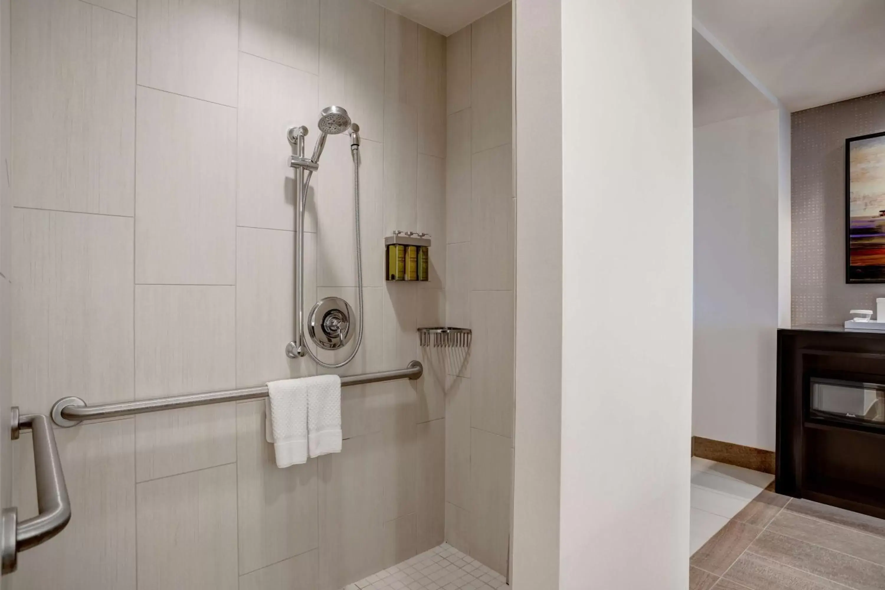 Bathroom in Hilton Dallas/Plano Granite Park Bathroom in Hilton Dallas/Plano Granite Park