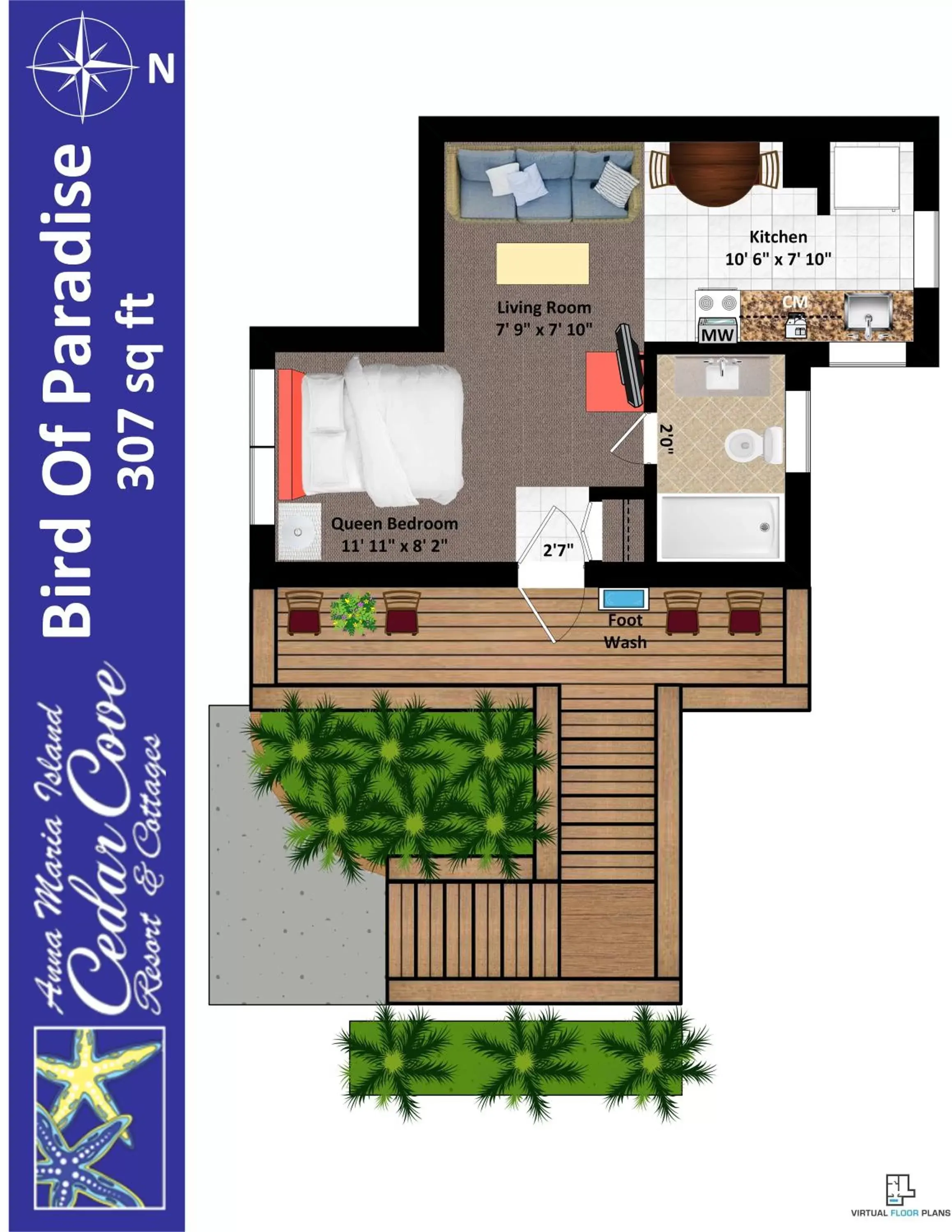 Coffee/tea facilities, Floor Plan in Cedar Cove Resort & Cottages