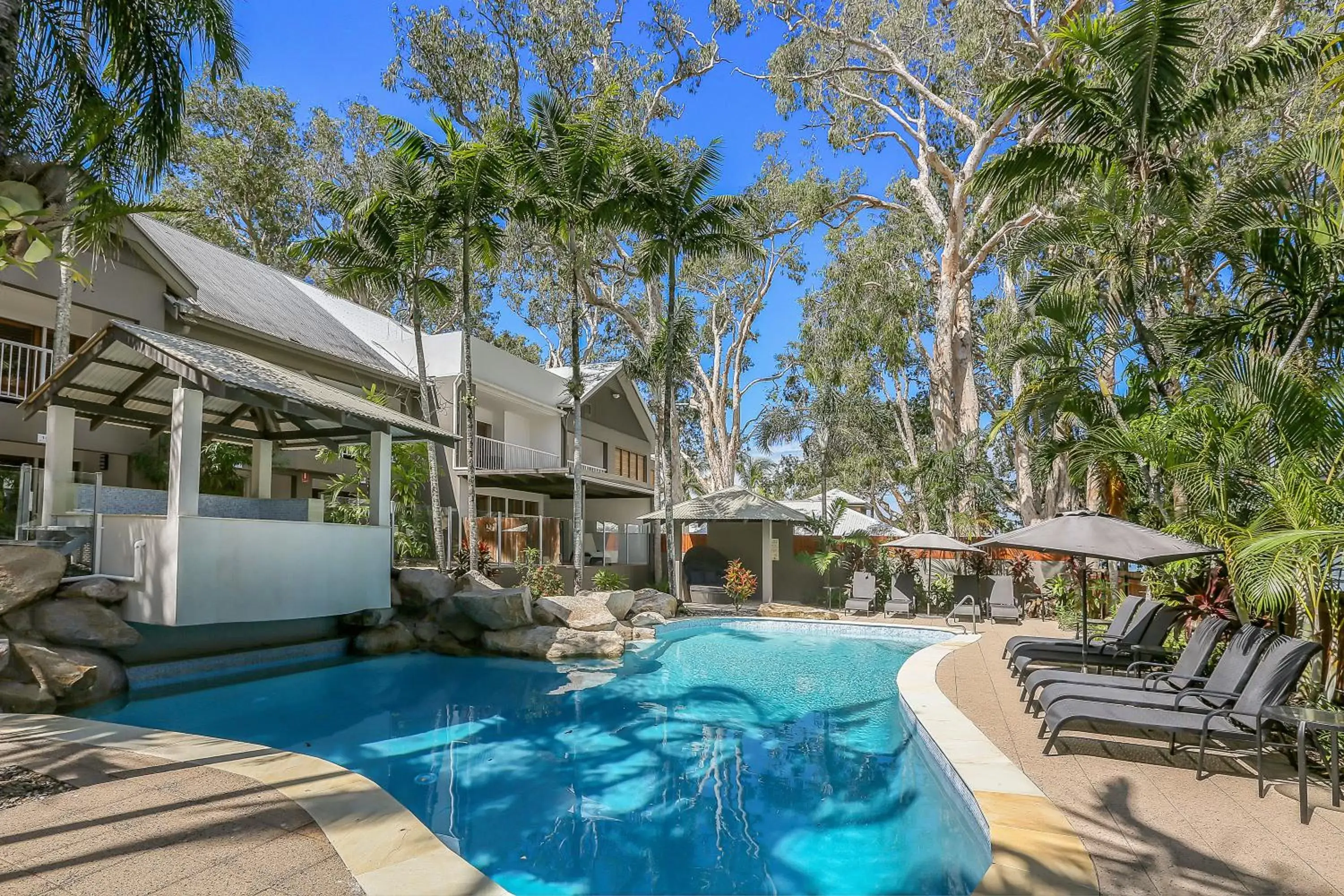 Swimming Pool in Paradise On The Beach Resort