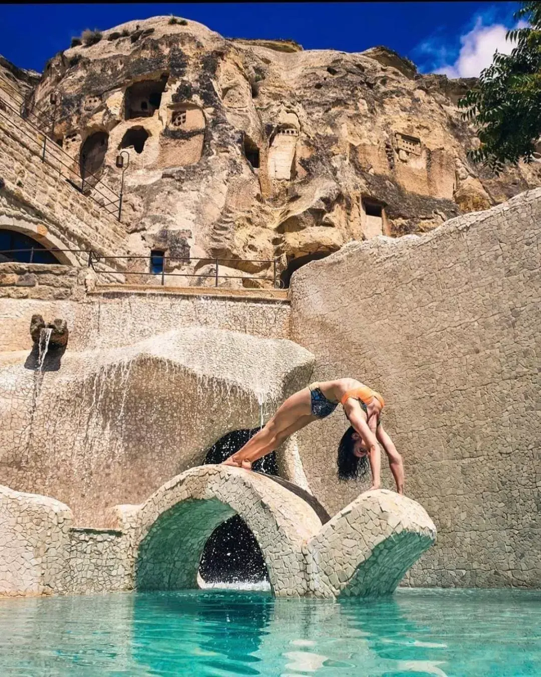 Swimming pool in Yunak Evleri Cappadocia