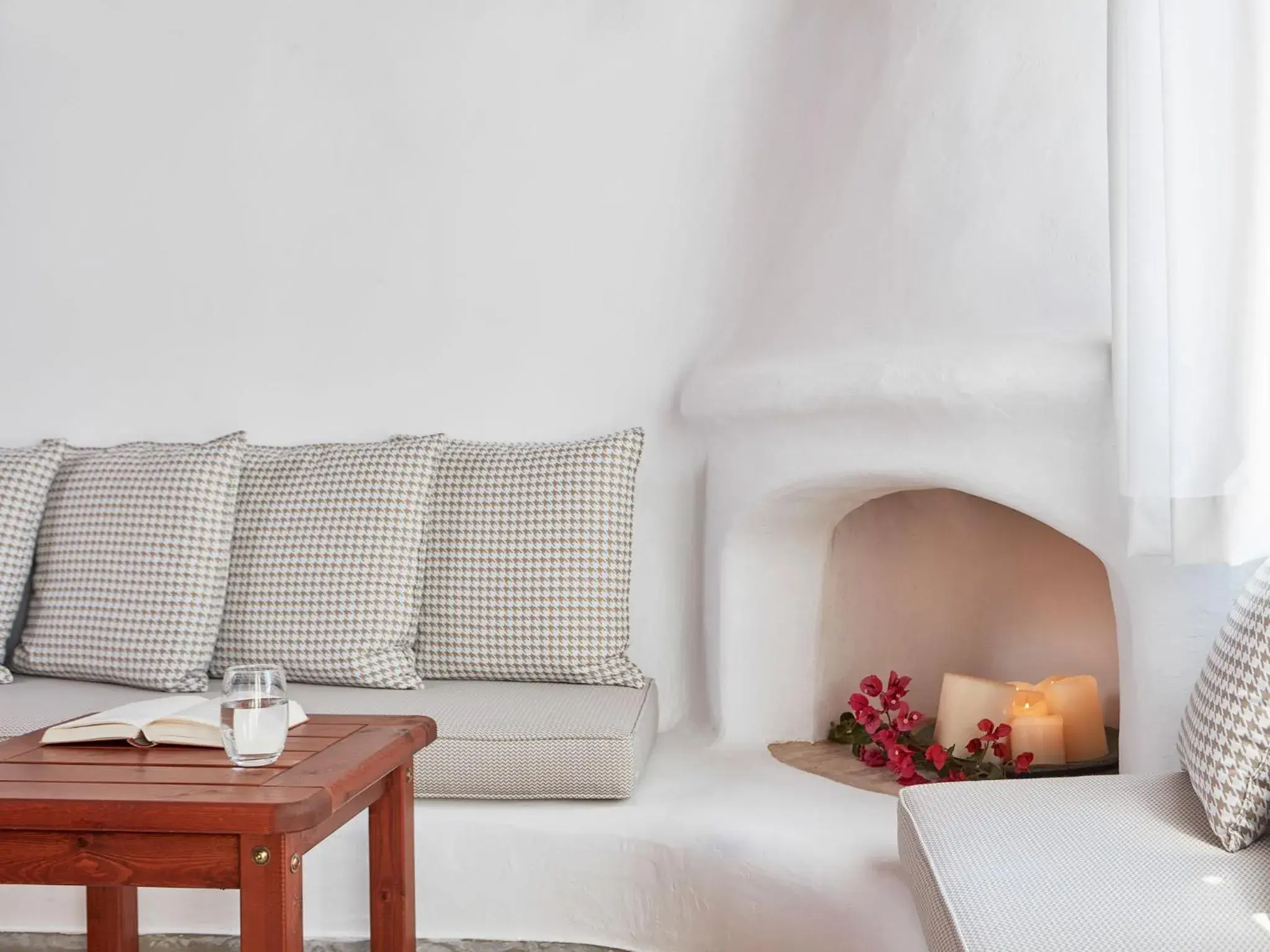 Decorative detail, Seating Area in Mykonos Princess Hotel