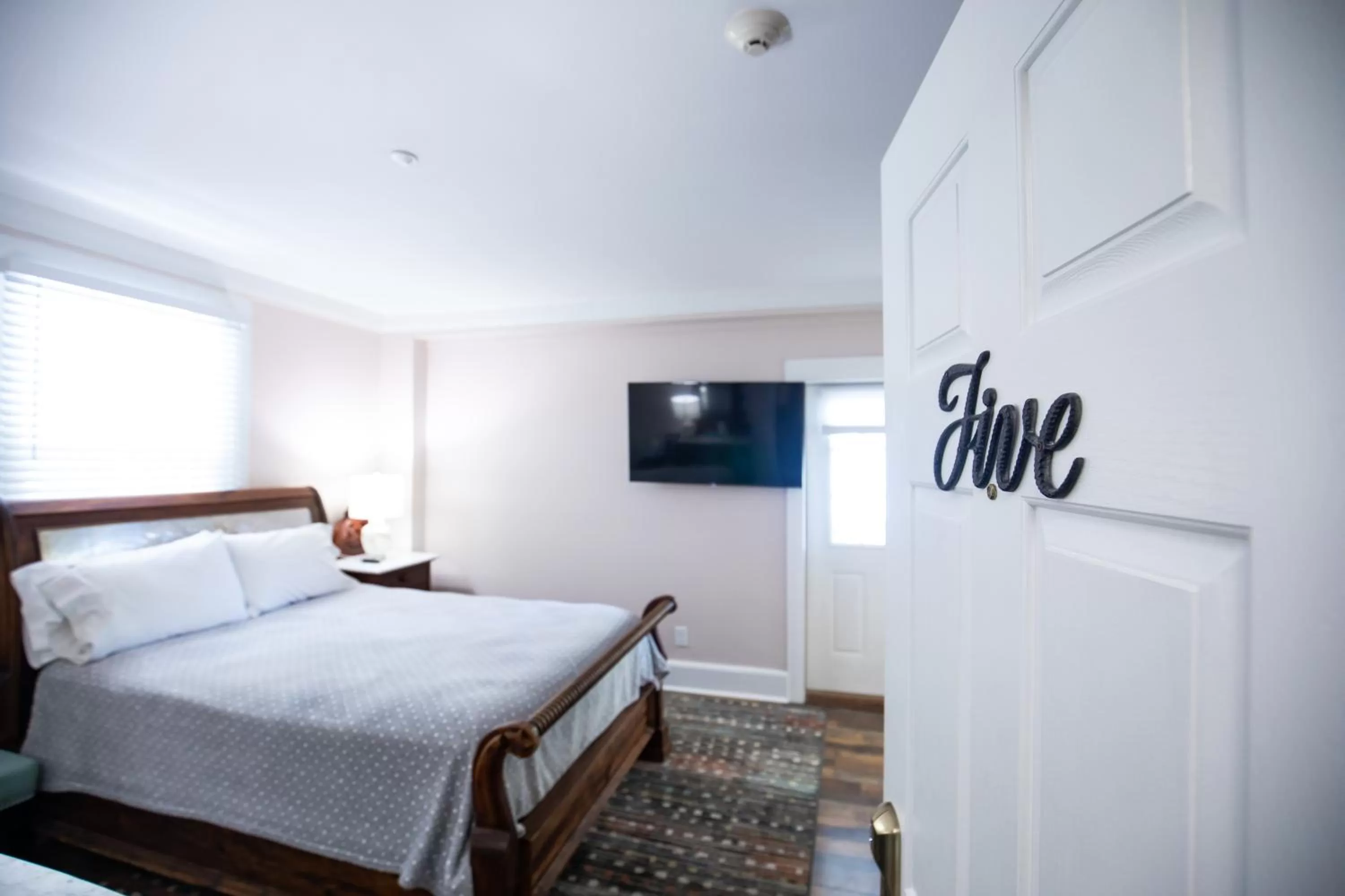 Bed in Elaine's Cape May Boutique Hotel