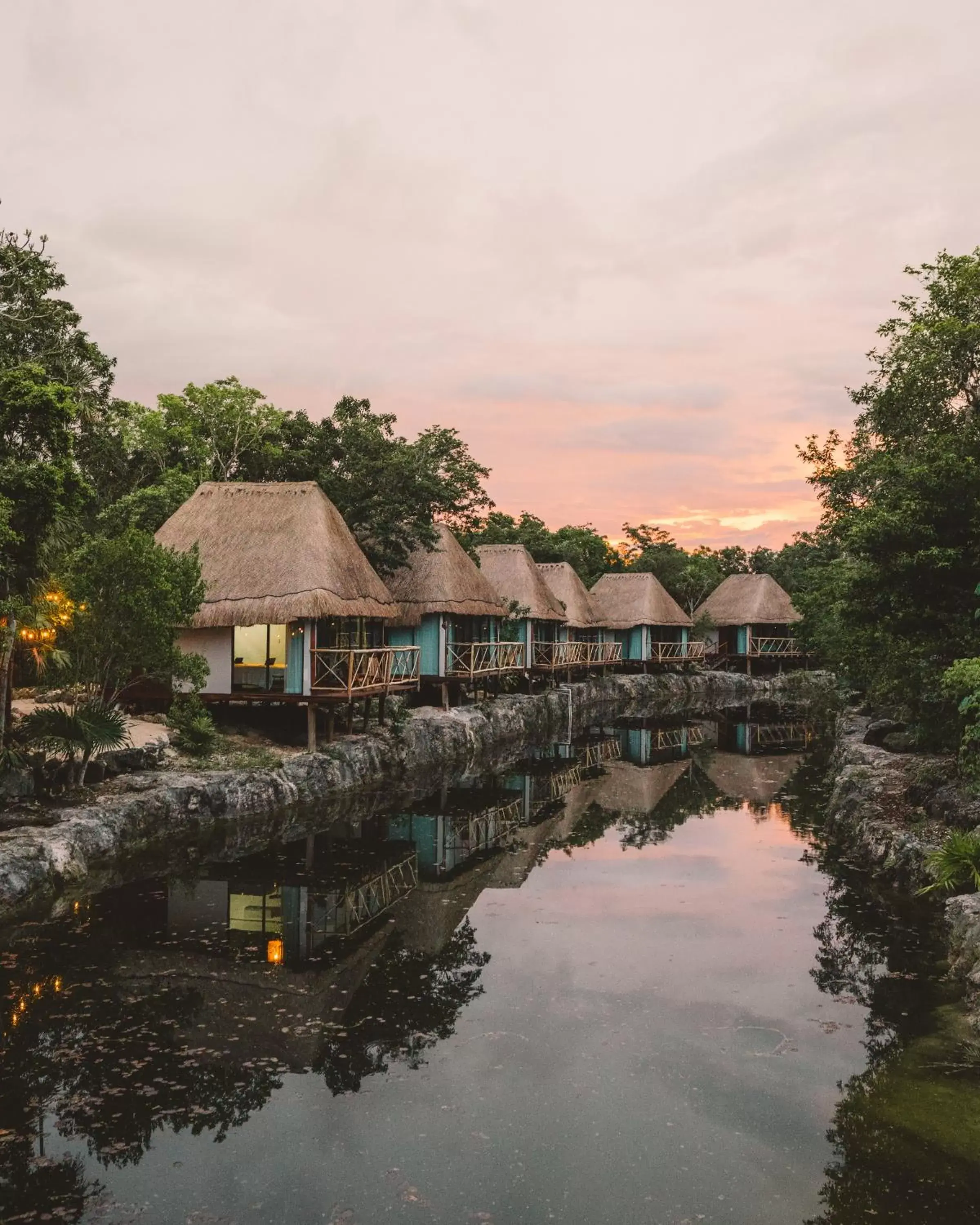 Sunset, Property Building in Zamna eco-lodge Tulum