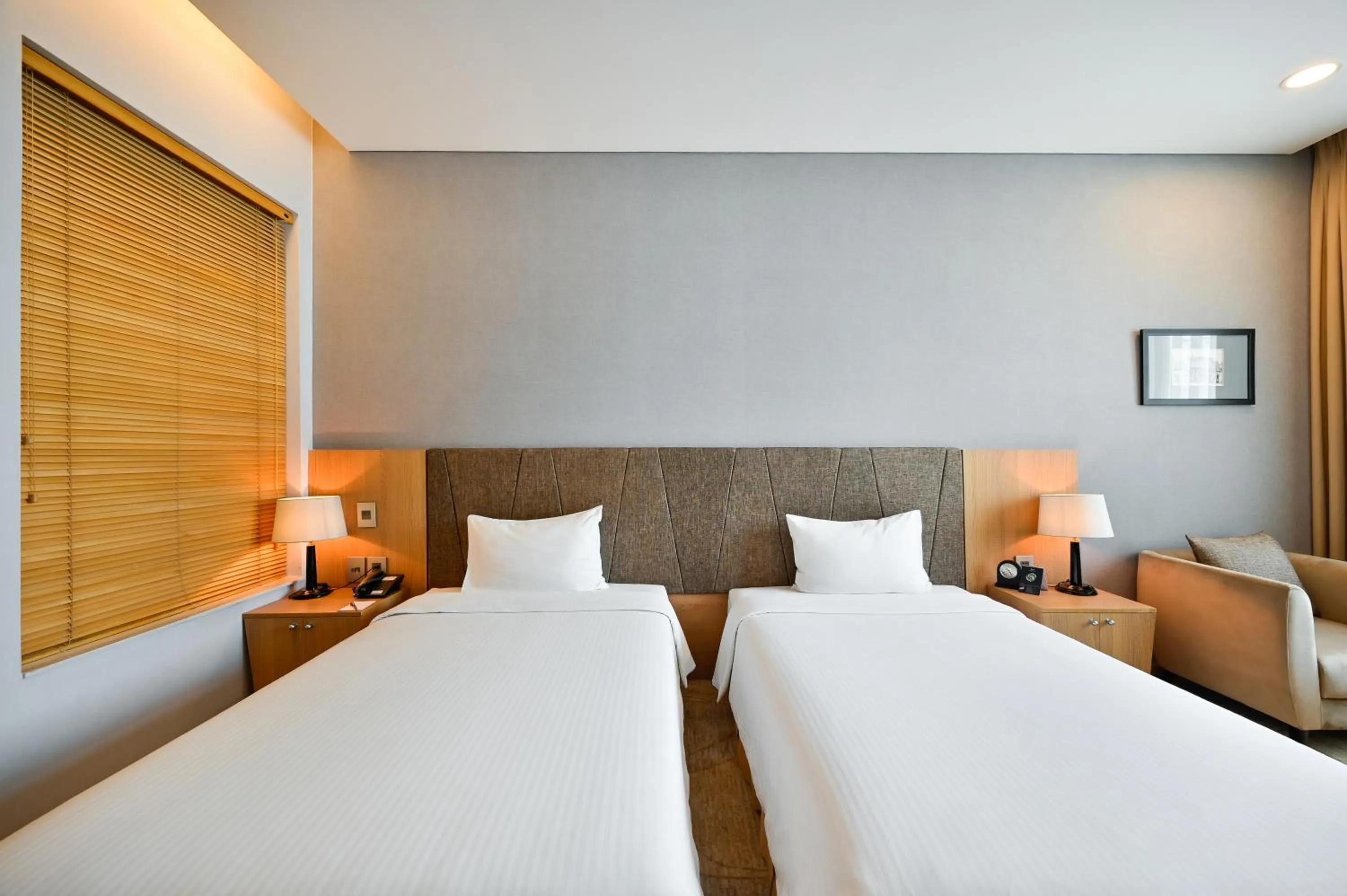 Bed in Muong Thanh Grand Saigon Centre Hotel